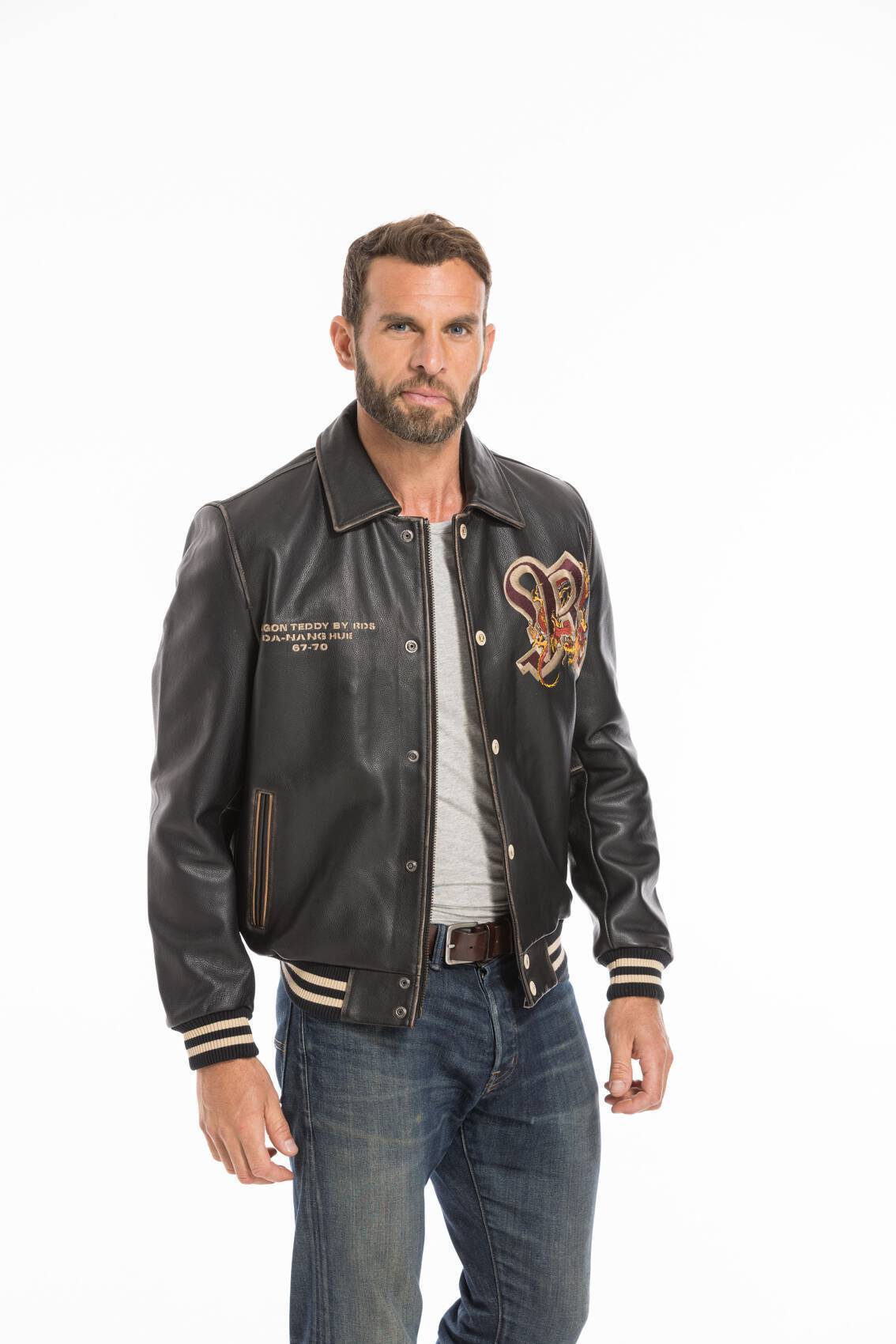 Vêtement en cuir Blousons cuir noir