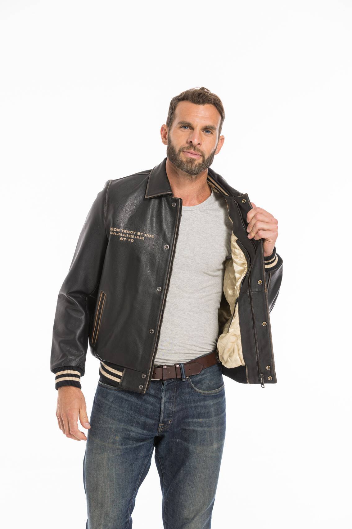 Vêtement en cuir Blousons cuir noir