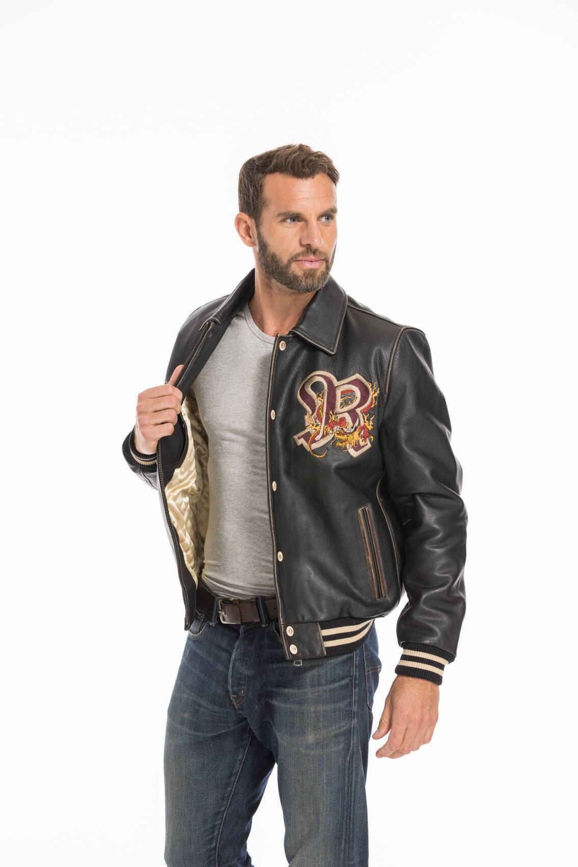 Vêtement en cuir Blousons cuir noir