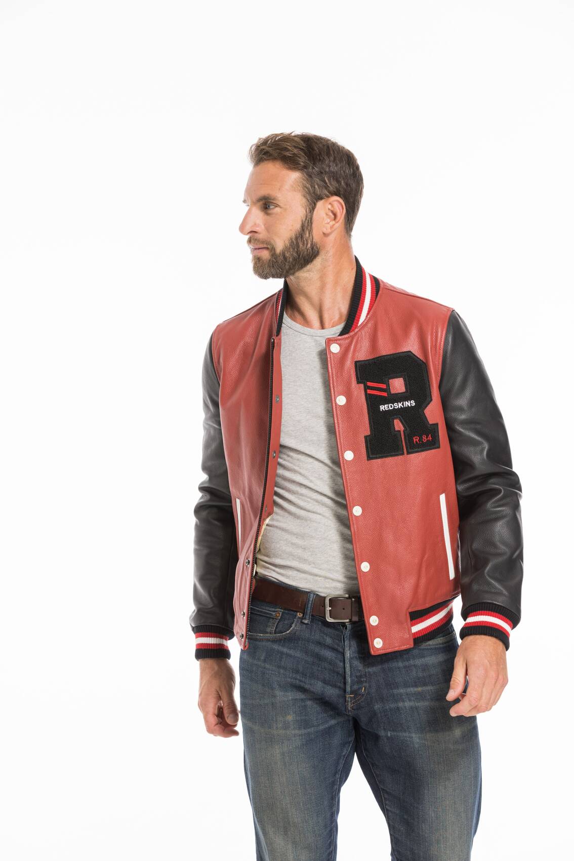Blouson teddy cuir redskins hotsell