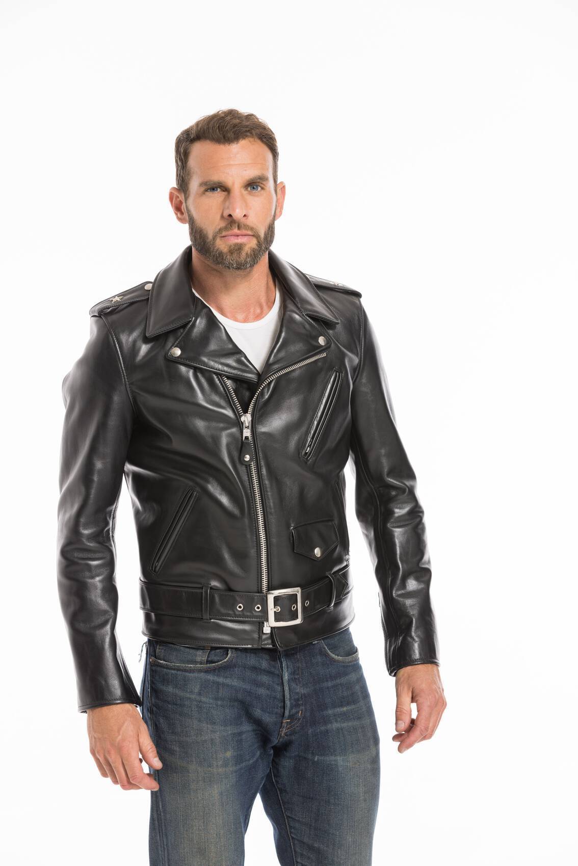 Vêtement en cuir Blousons cuir noir