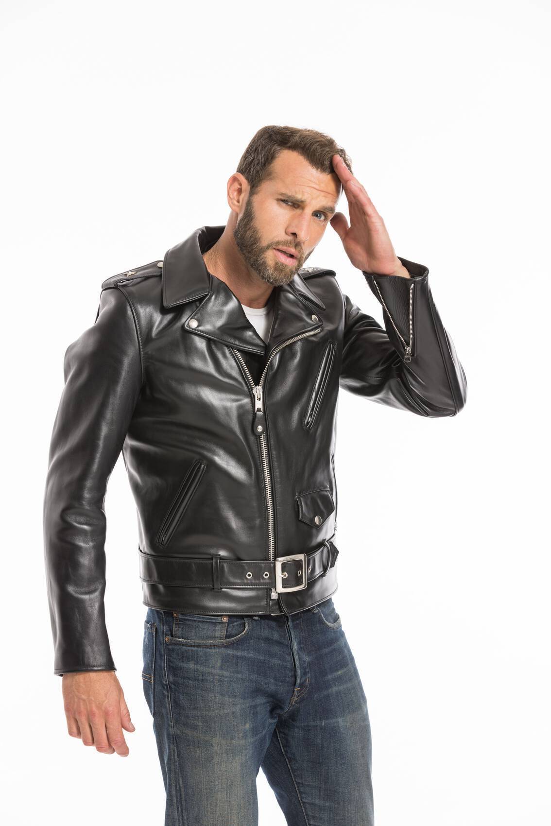 Vêtement en cuir Blousons cuir noir