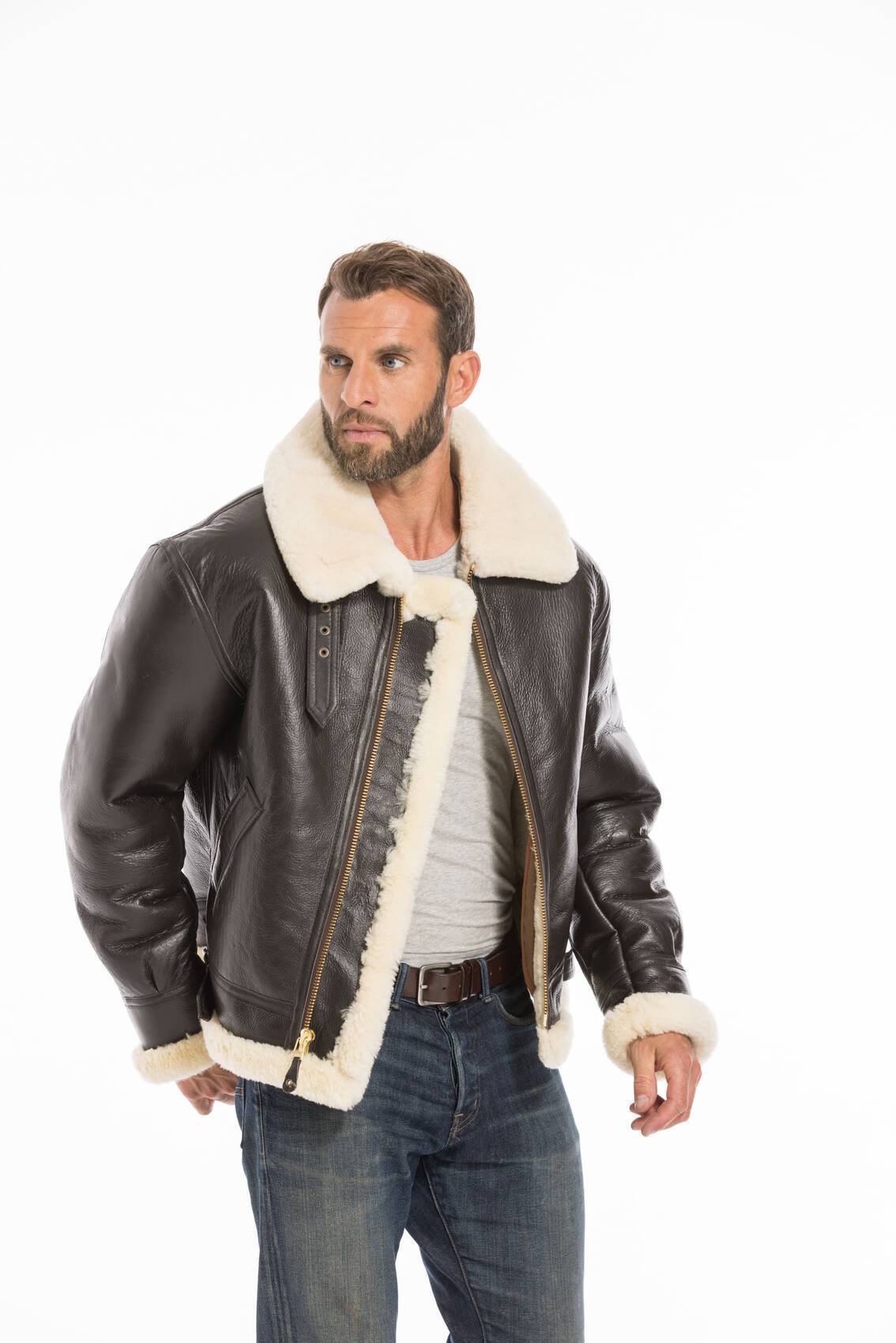 Vêtement en cuir Blousons cuir marron