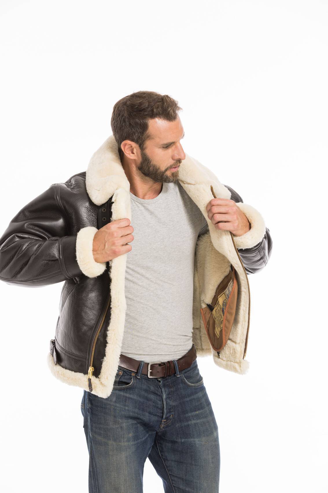 Vêtement en cuir Blousons cuir marron