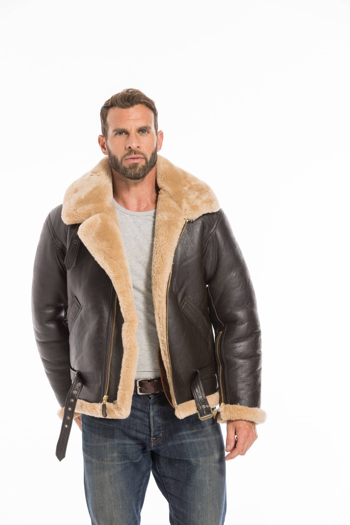 Vêtement en cuir Blousons cuir marron