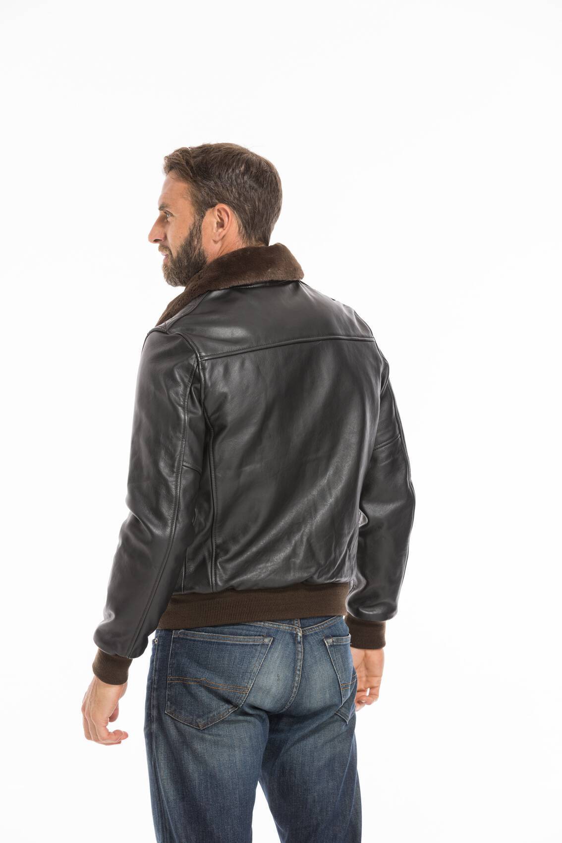 Vêtement en cuir Les bonnes affaires Homme marron