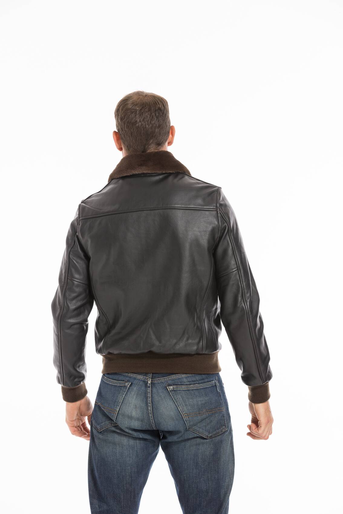 Vêtement en cuir Les bonnes affaires Homme marron