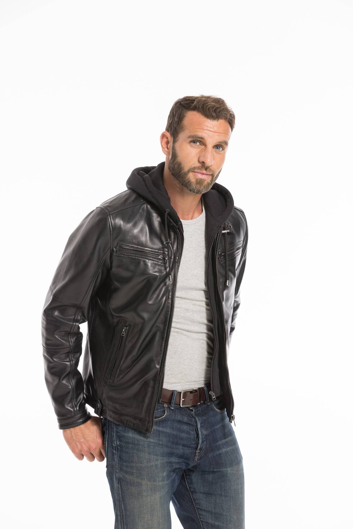 Vêtement en cuir Blousons cuir noir