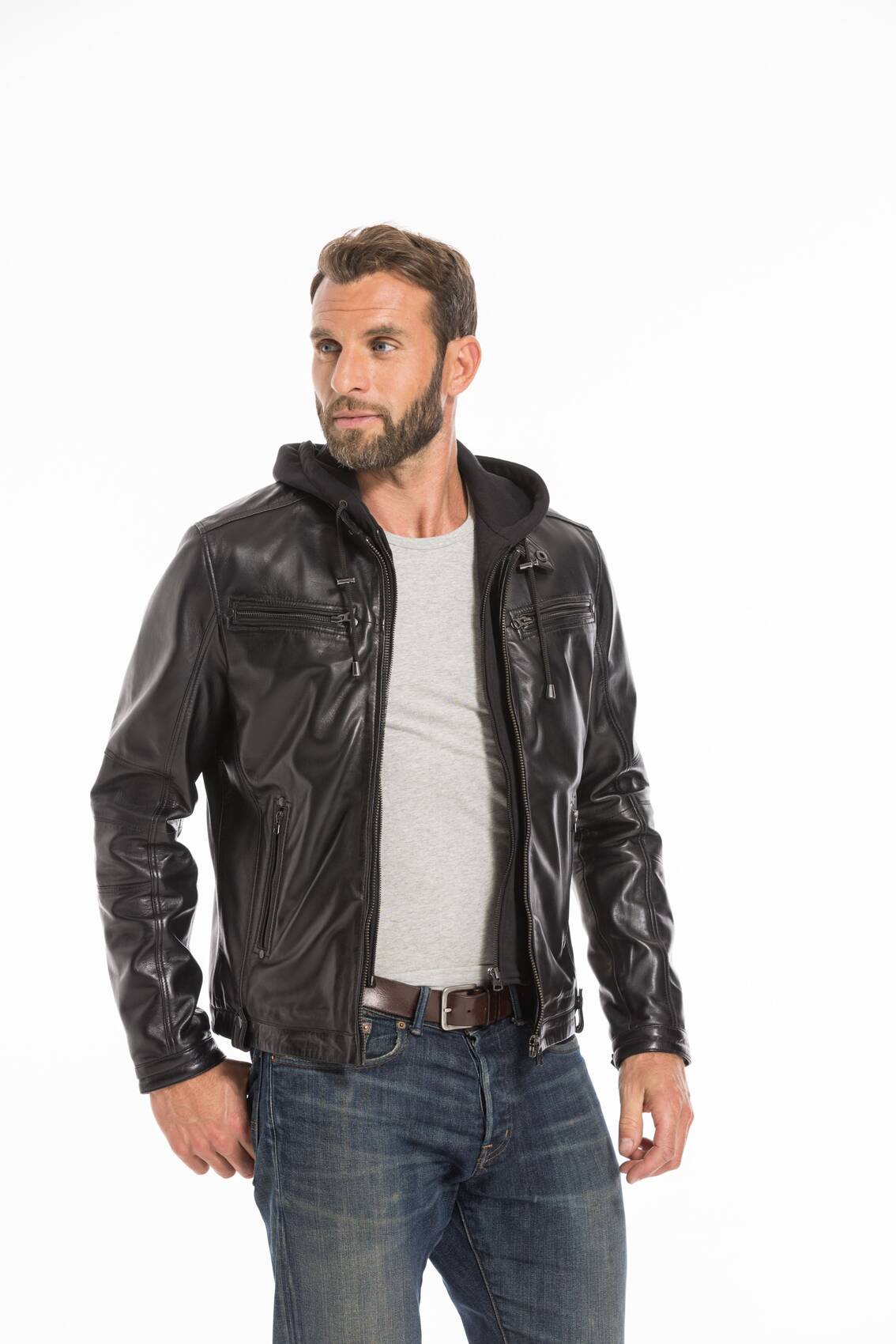 Vêtement en cuir Blousons cuir noir