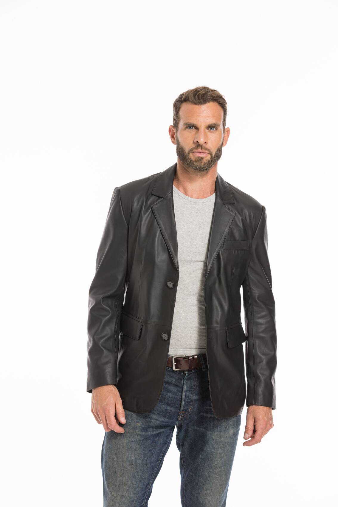 Vêtement en cuir Vestes & Trois Quart cuir noir