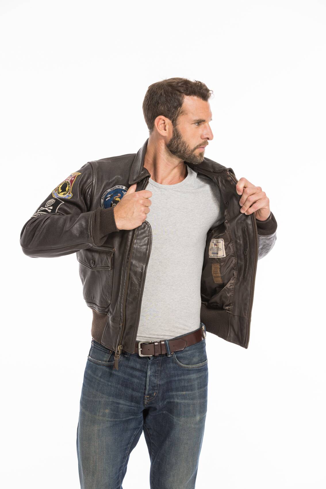 Vêtement en cuir Blousons cuir marron