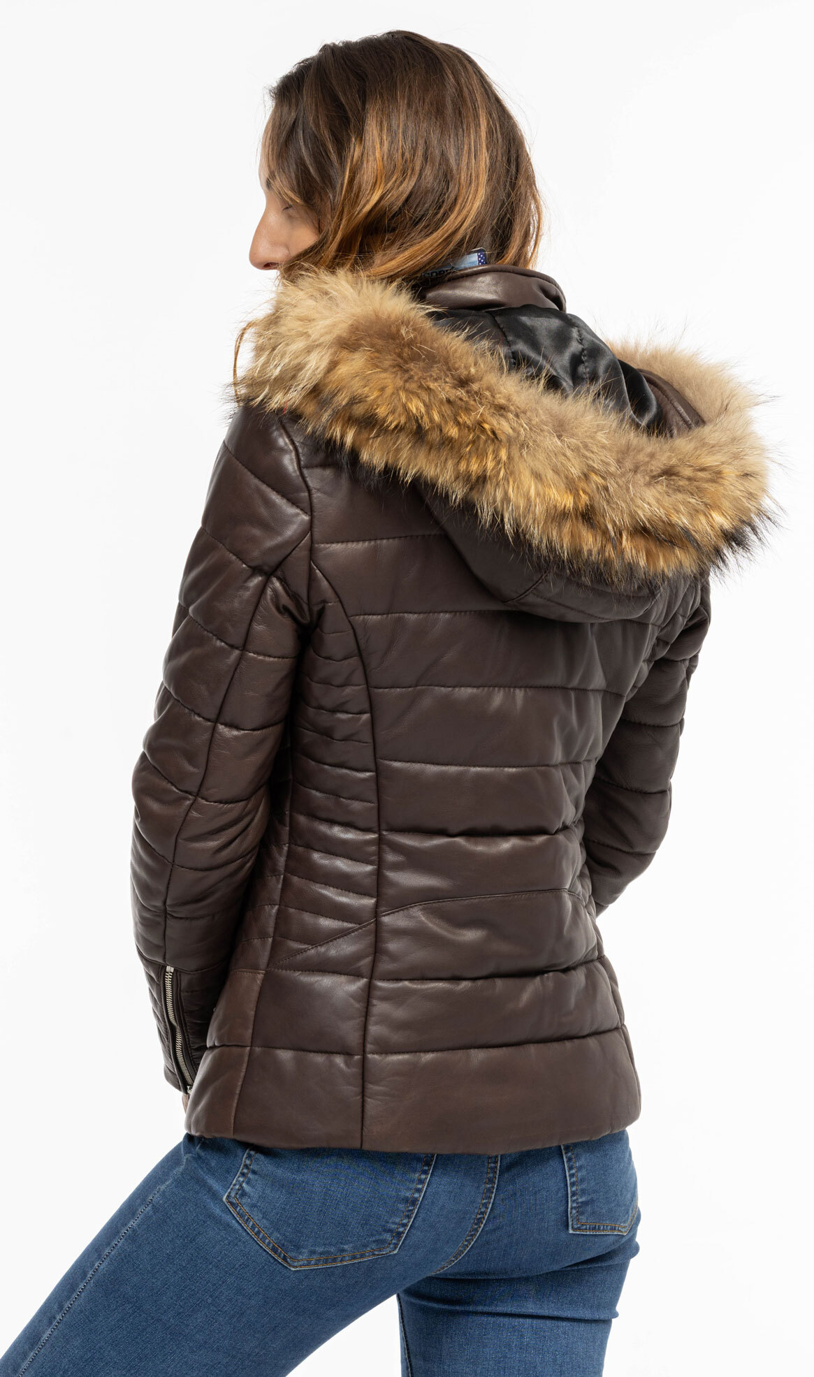 Vêtement en cuir Les bonnes affaires Femme marron