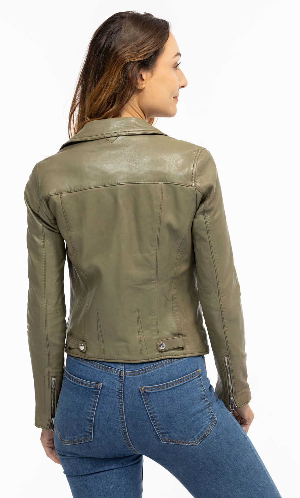 Vêtement en cuir Blousons cuir vert