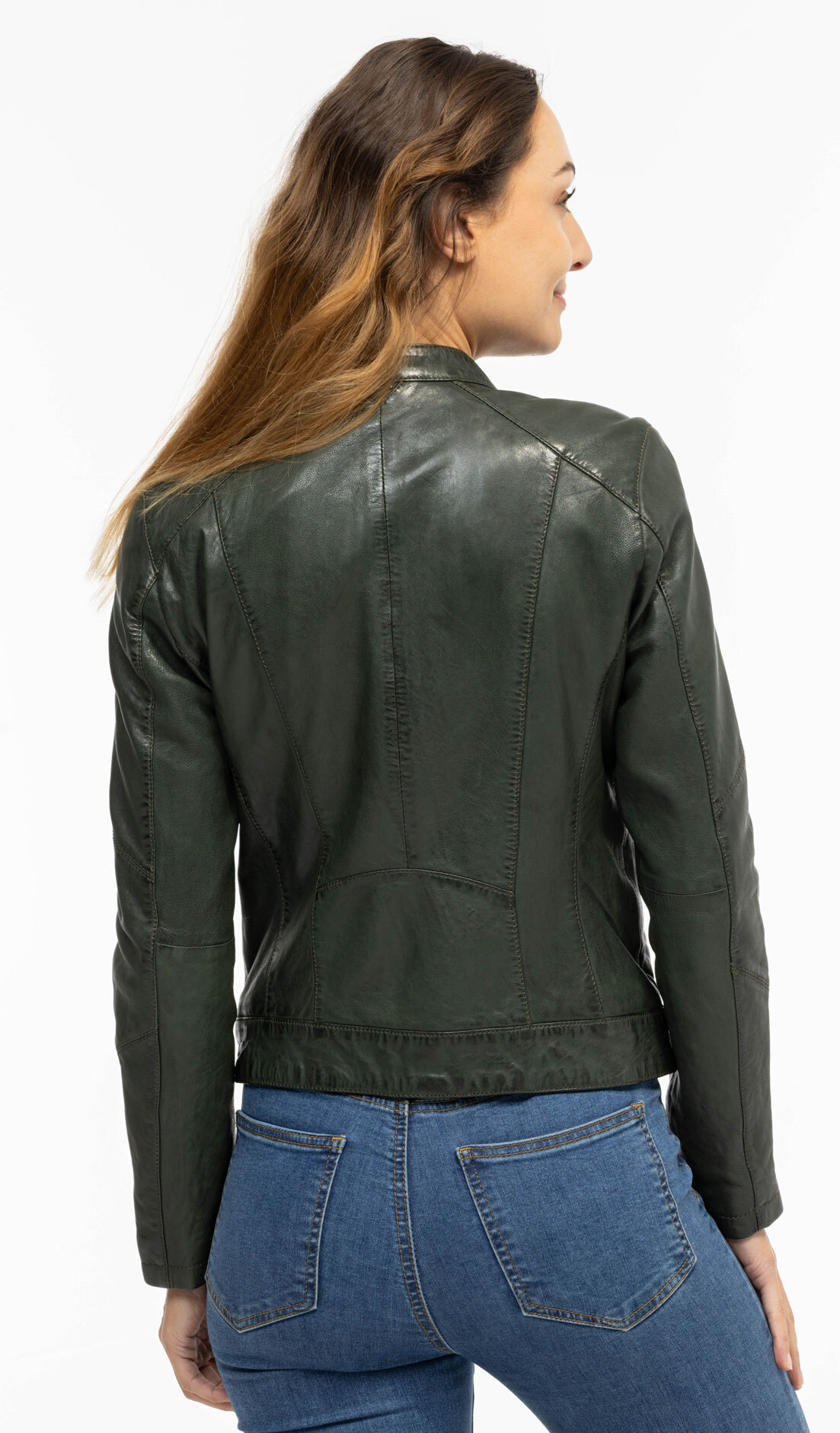 Vêtement en cuir Blousons cuir kaki