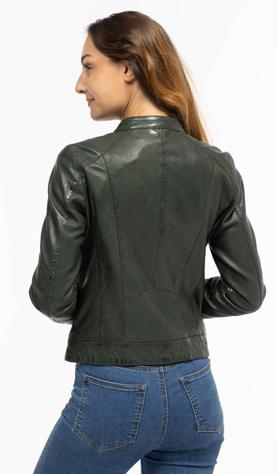 Vêtement en cuir Blousons cuir kaki