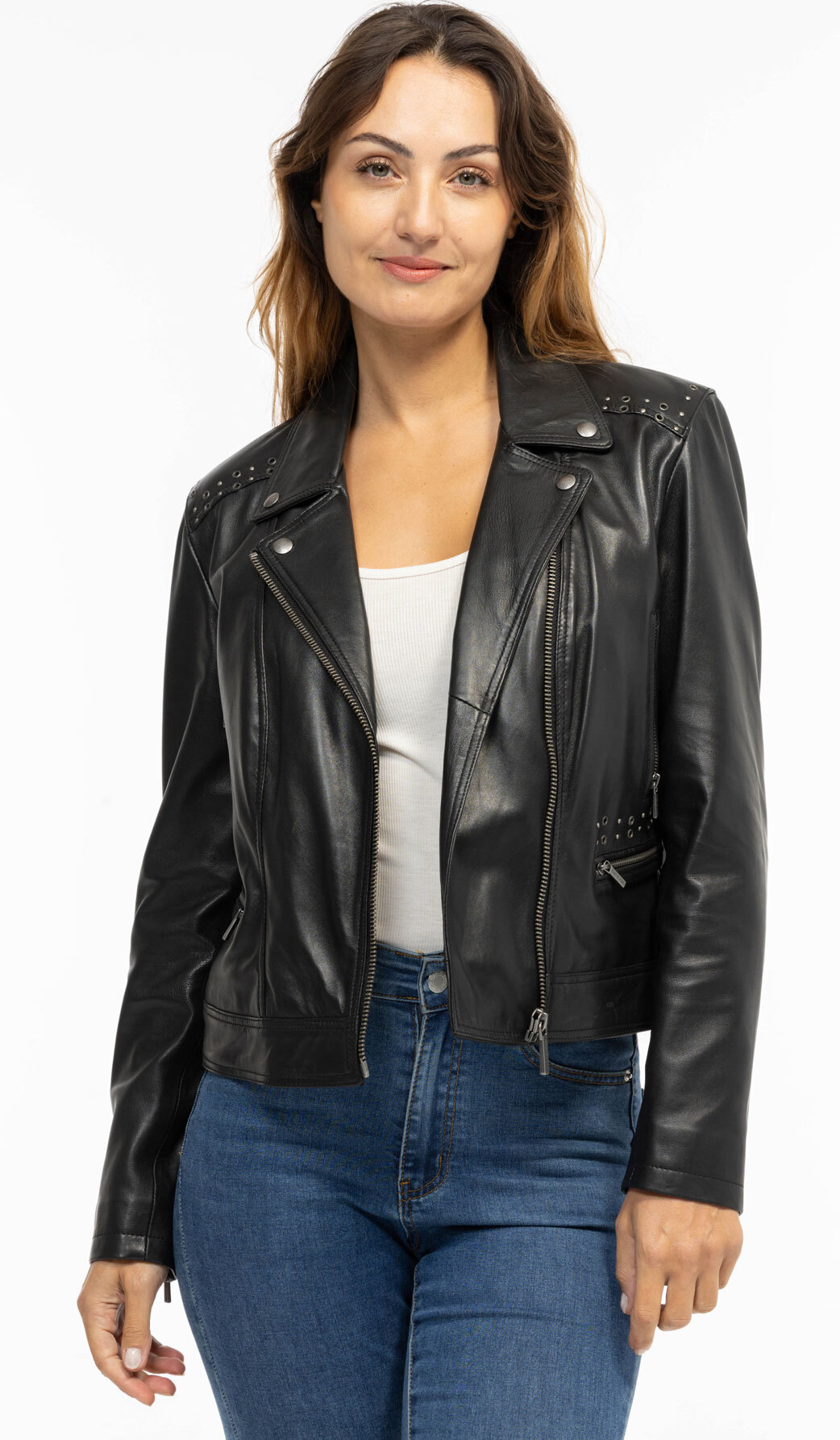 Vêtement en cuir Les bonnes affaires Femme noir