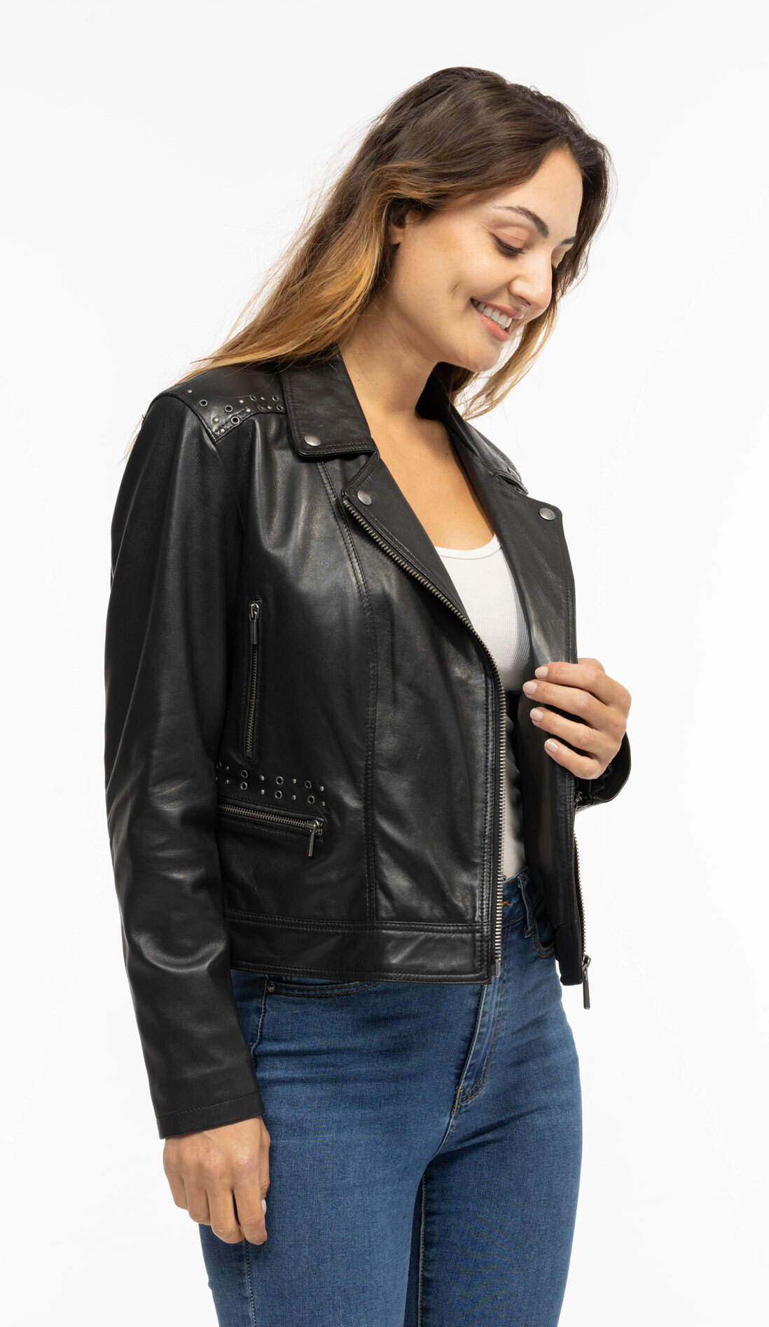 Vêtement en cuir Les bonnes affaires Femme noir