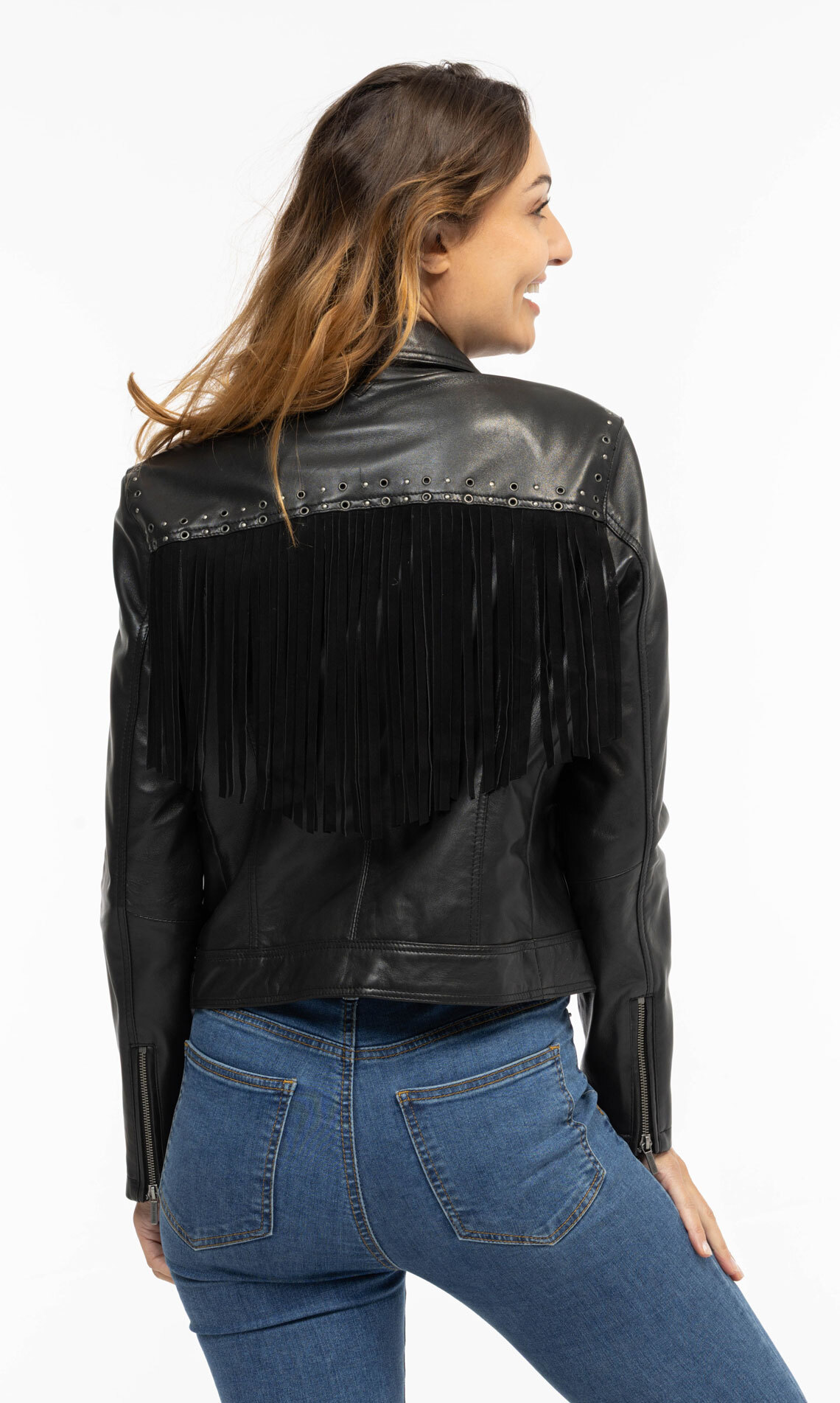 Vêtement en cuir Les bonnes affaires Femme noir