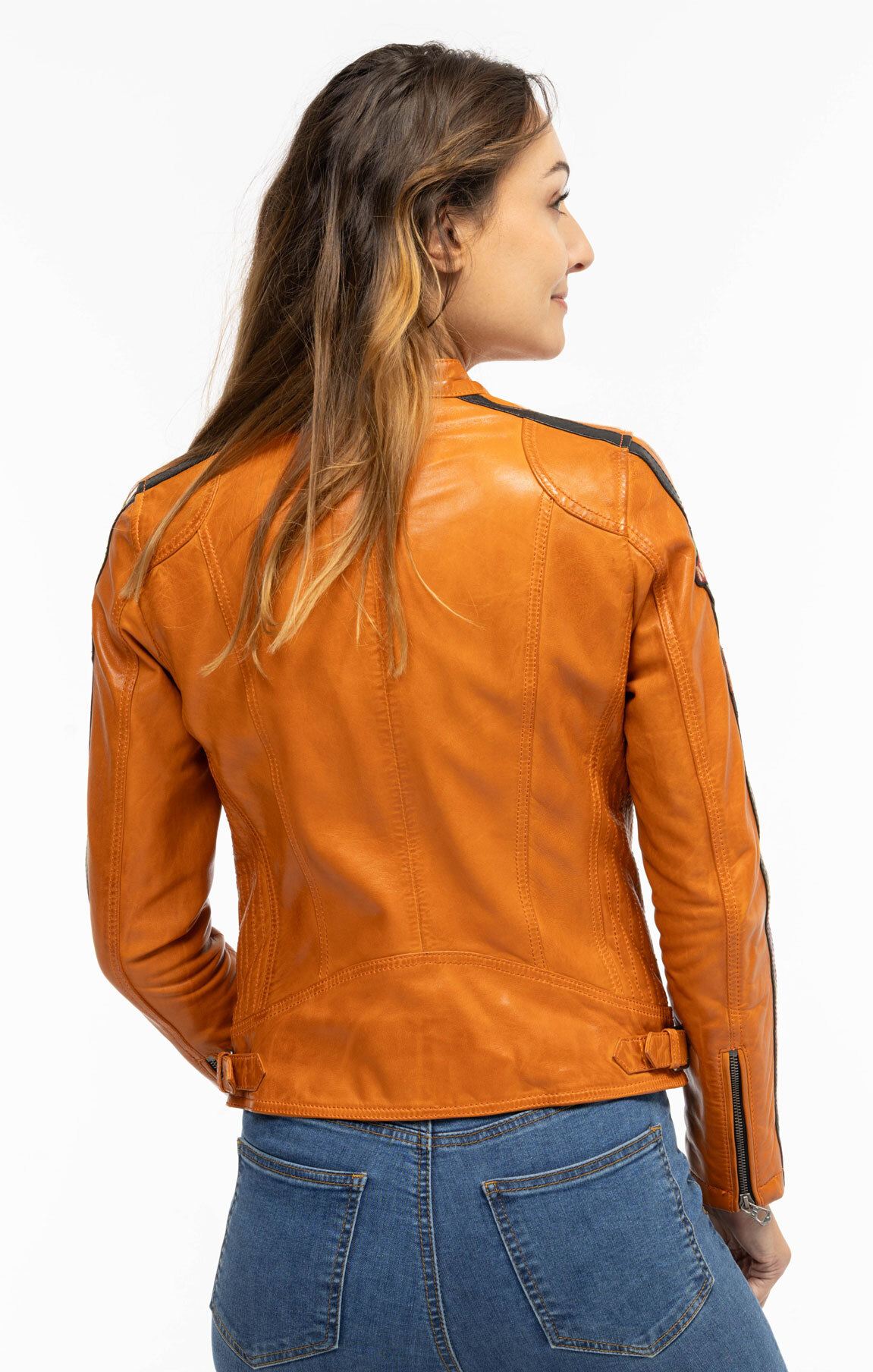 Vêtement en cuir Blousons cuir camel