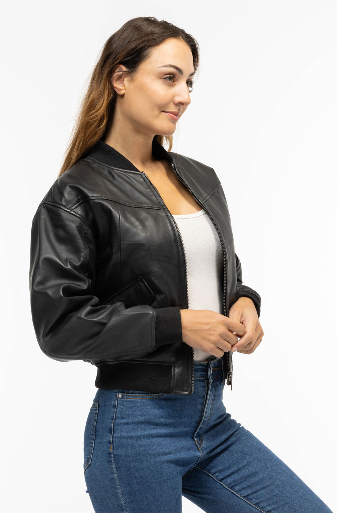 Vêtement en cuir Blousons cuir noir