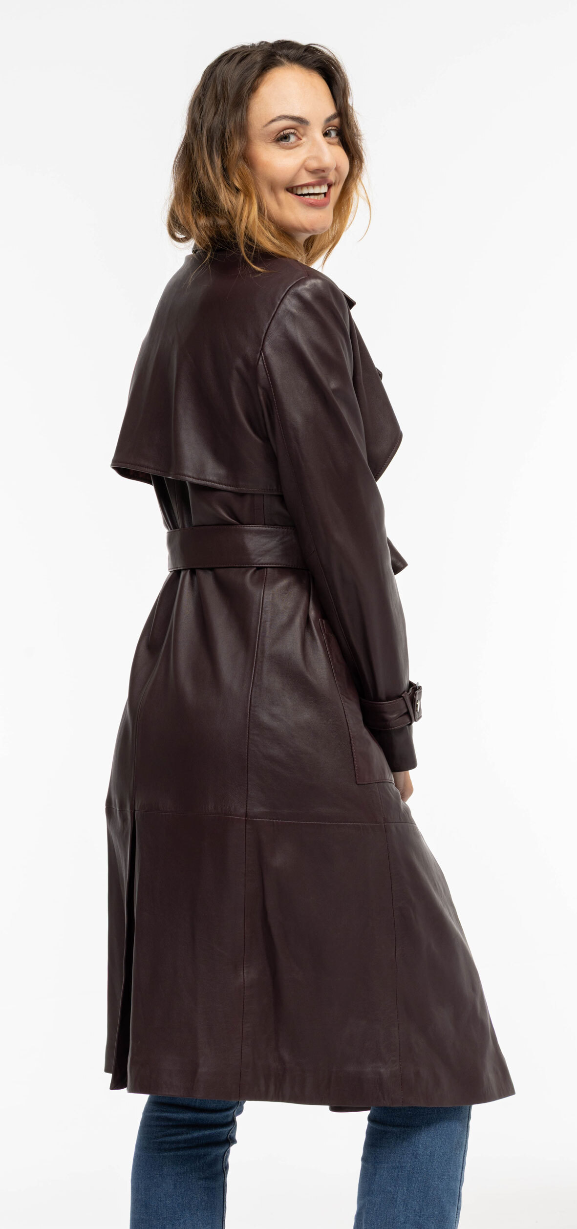 Vêtement en cuir Les bonnes affaires Femme bordeaux