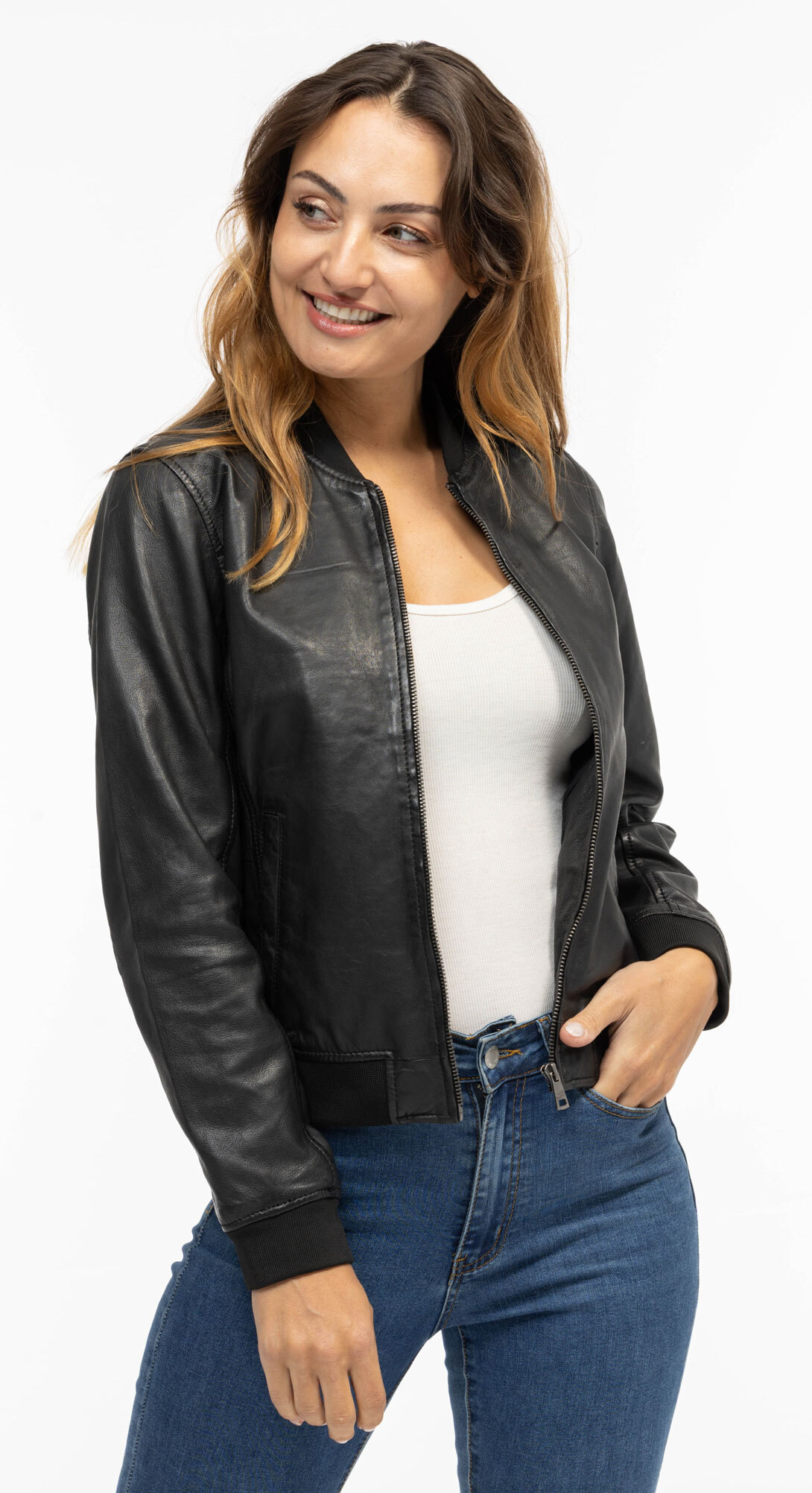 Vêtement en cuir Blousons cuir noir