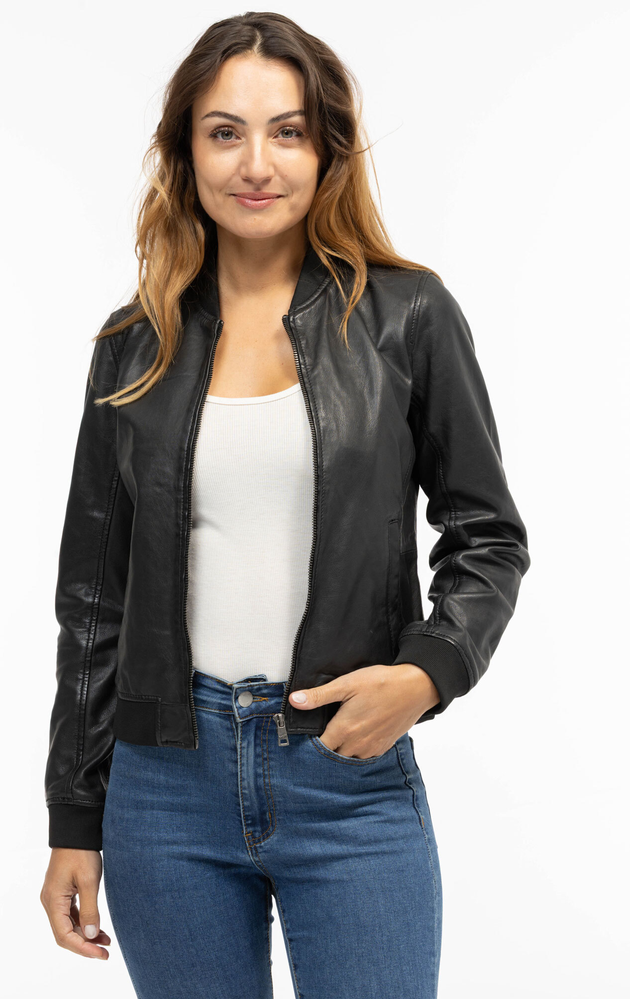 Vêtement en cuir Blousons cuir noir