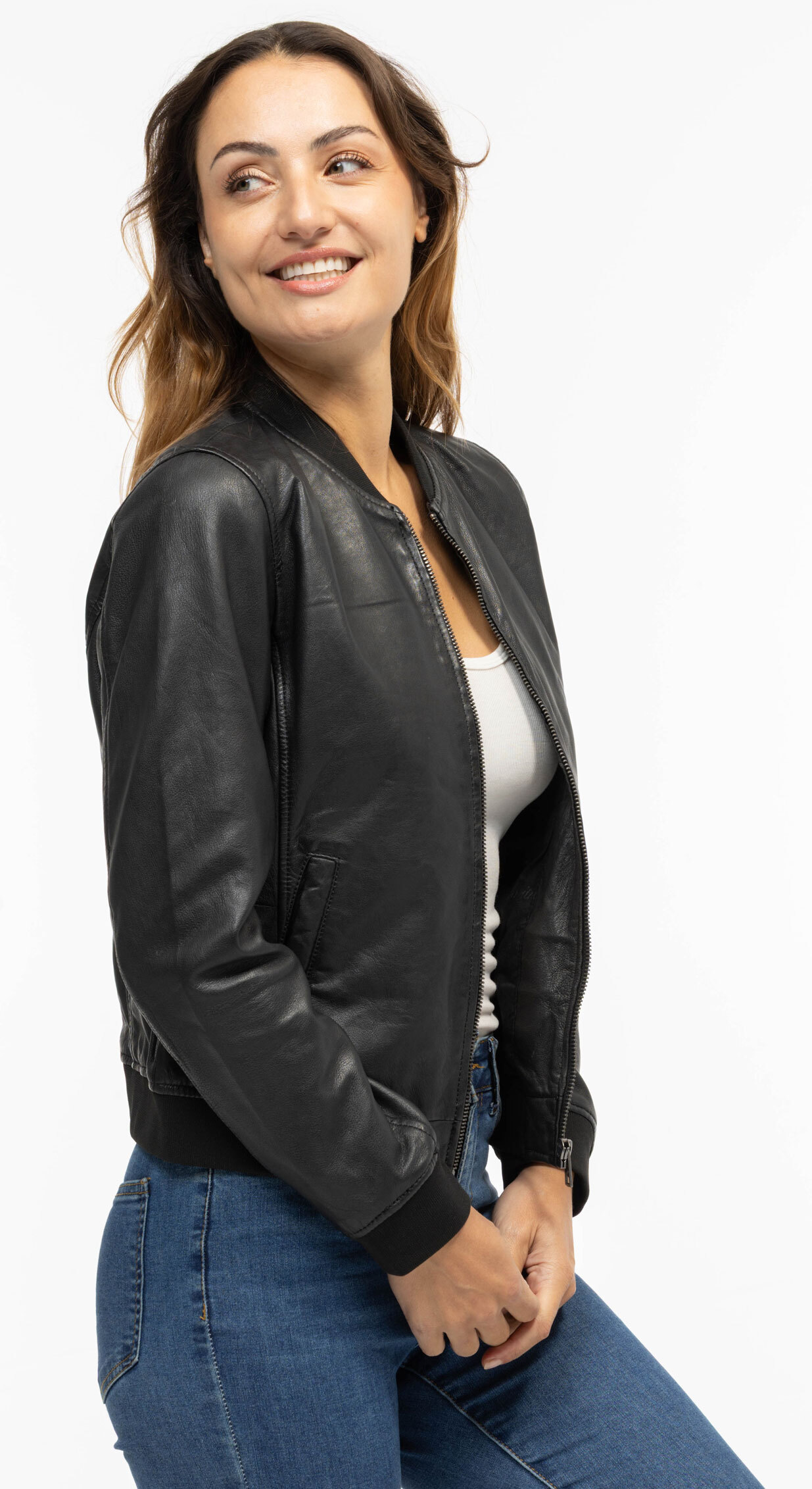 Vêtement en cuir Blousons cuir noir