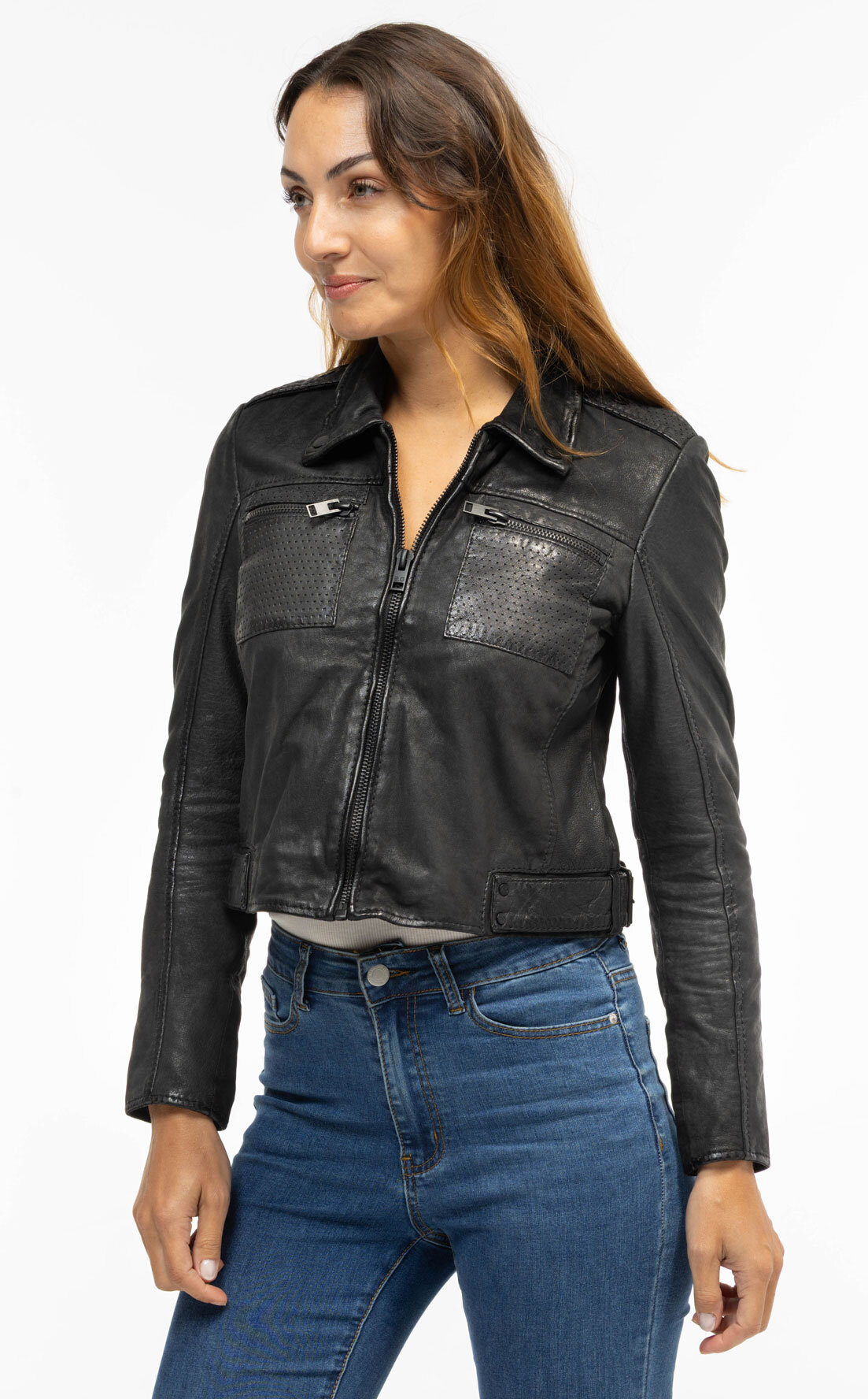 Vêtement en cuir Vestes cuir noir