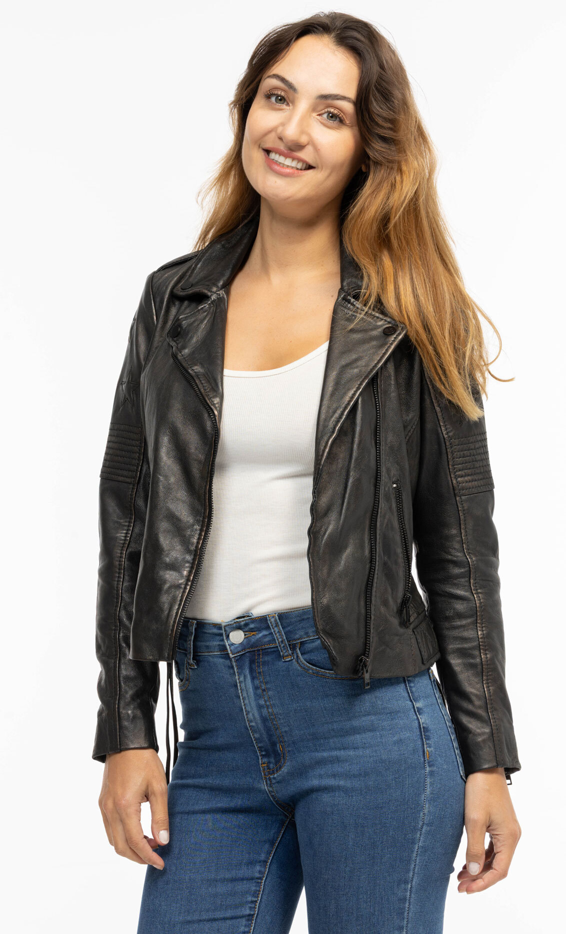 Vêtement en cuir Blousons cuir noir