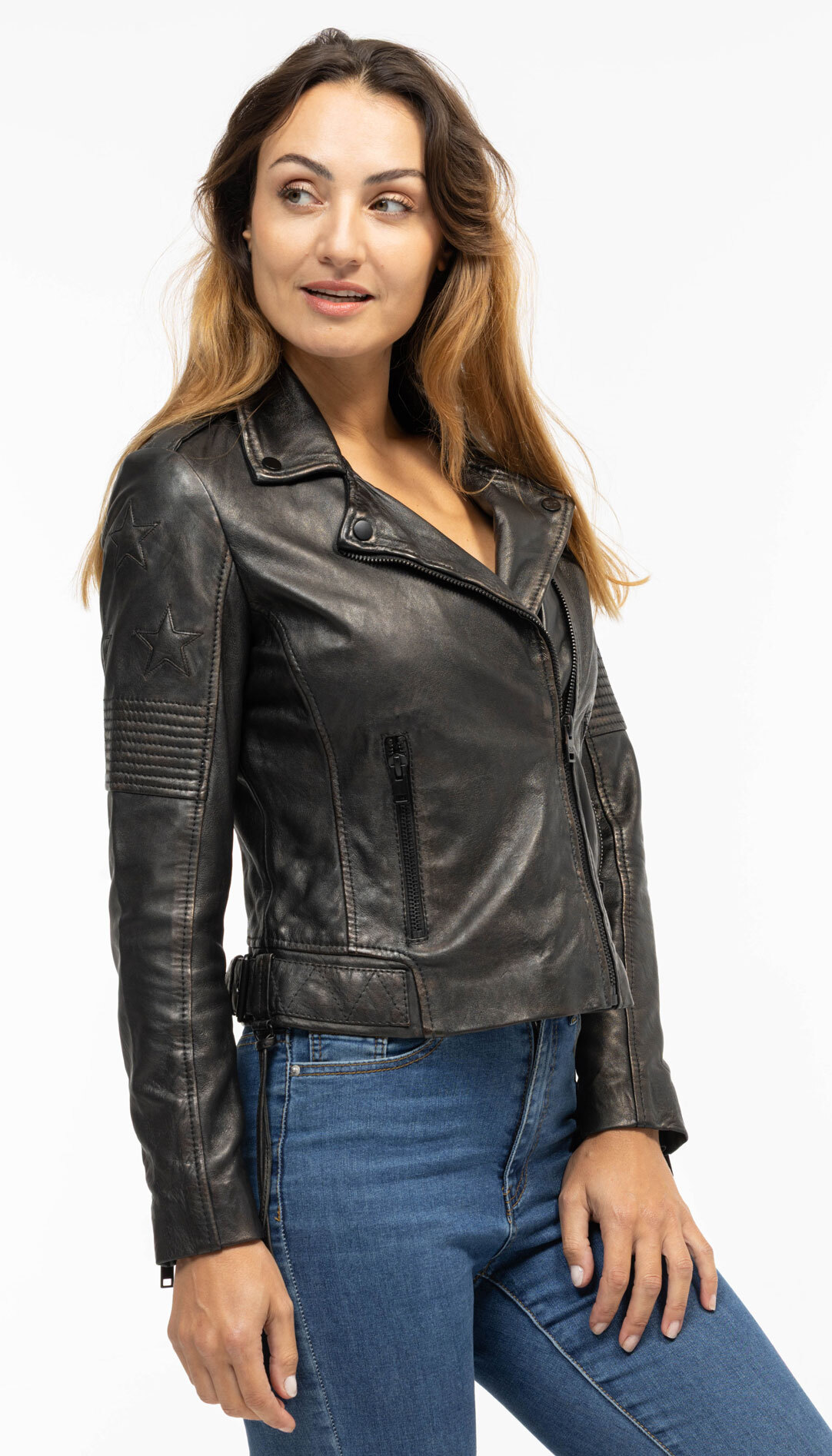 Vêtement en cuir Blousons cuir noir