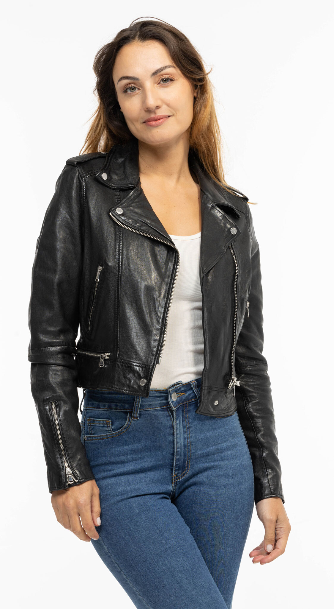 Vêtement en cuir Les bonnes affaires Femme noir