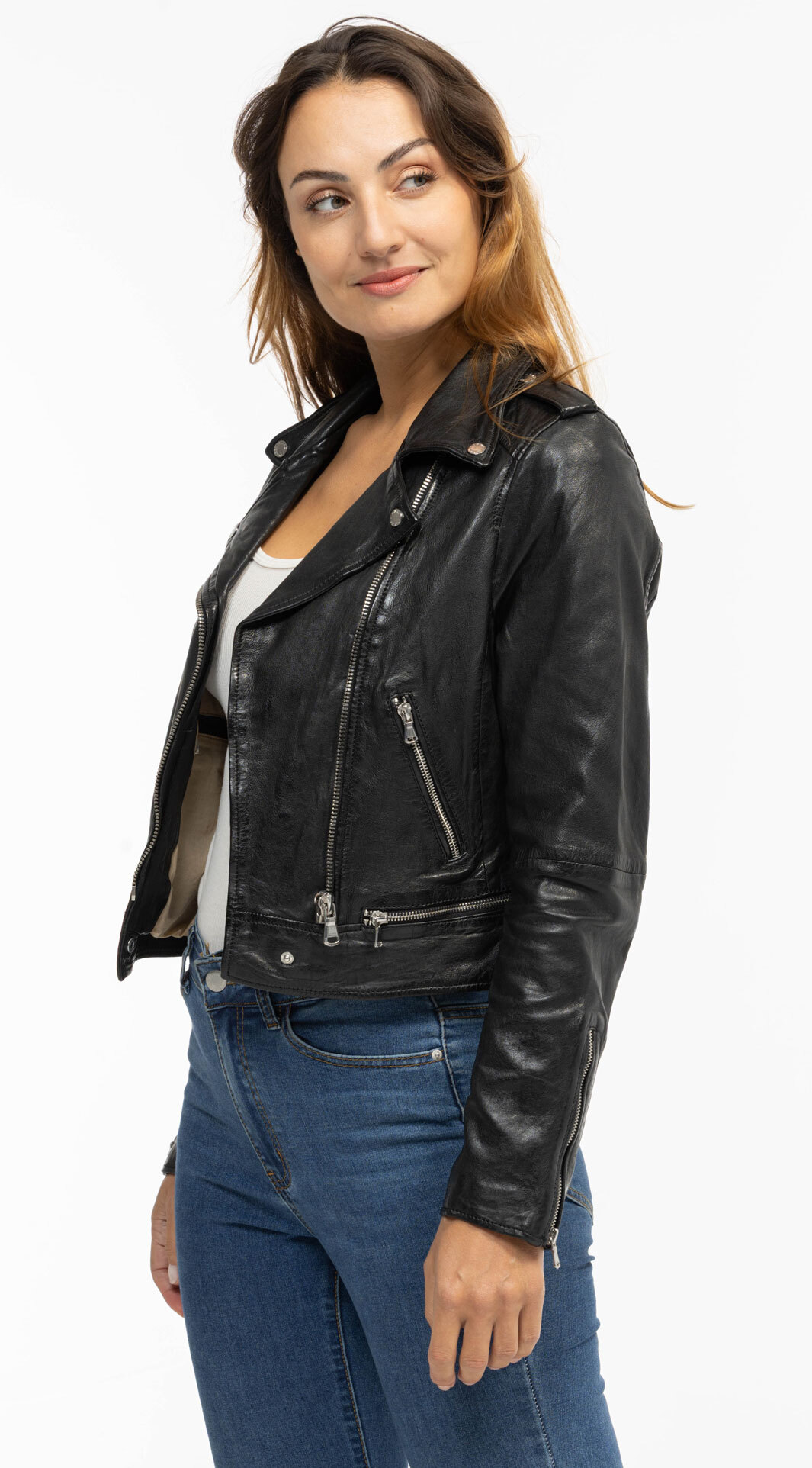 Vêtement en cuir Les bonnes affaires Femme noir