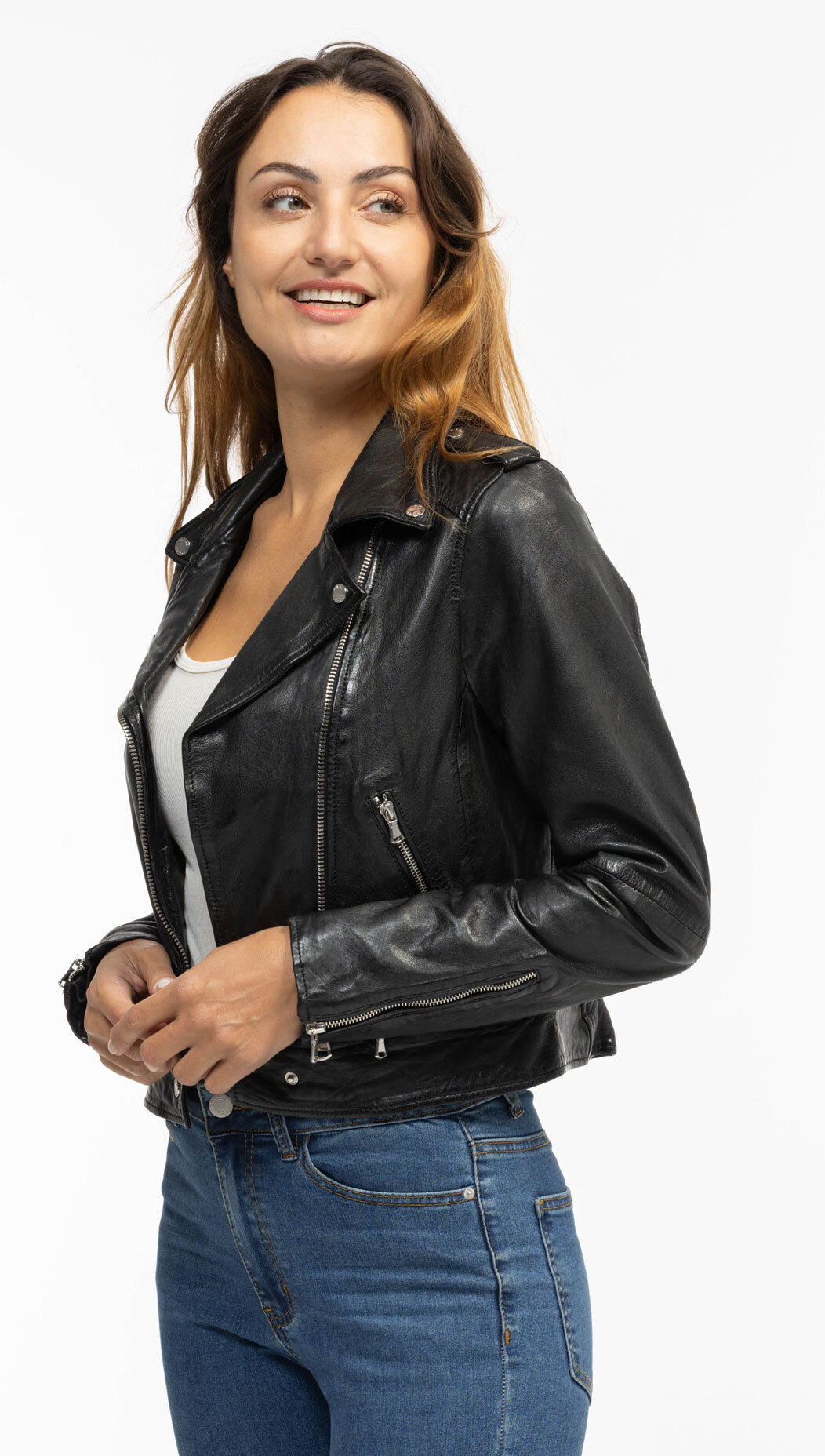 Vêtement en cuir Les bonnes affaires Femme noir