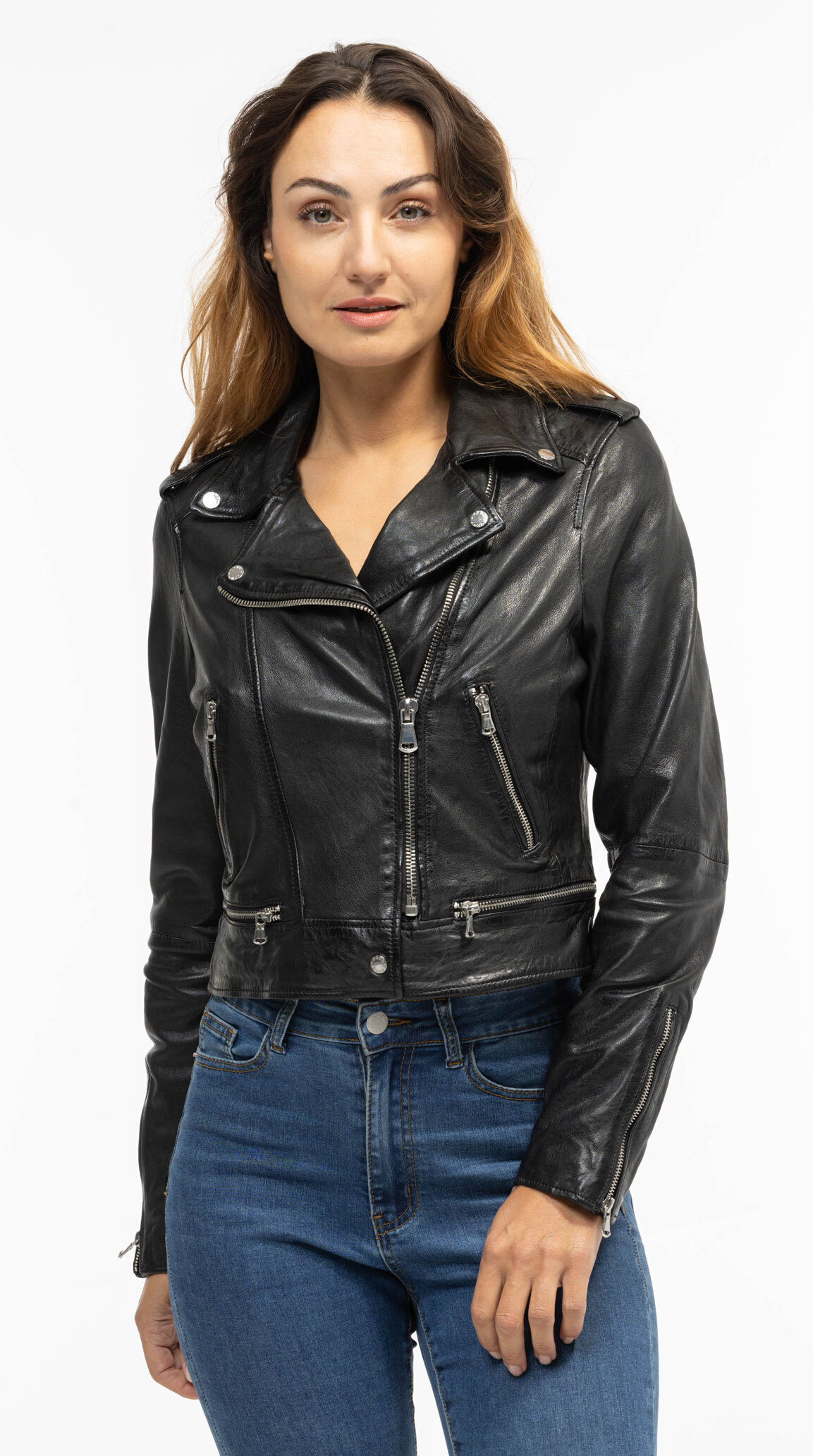 Vêtement en cuir Les bonnes affaires Femme noir