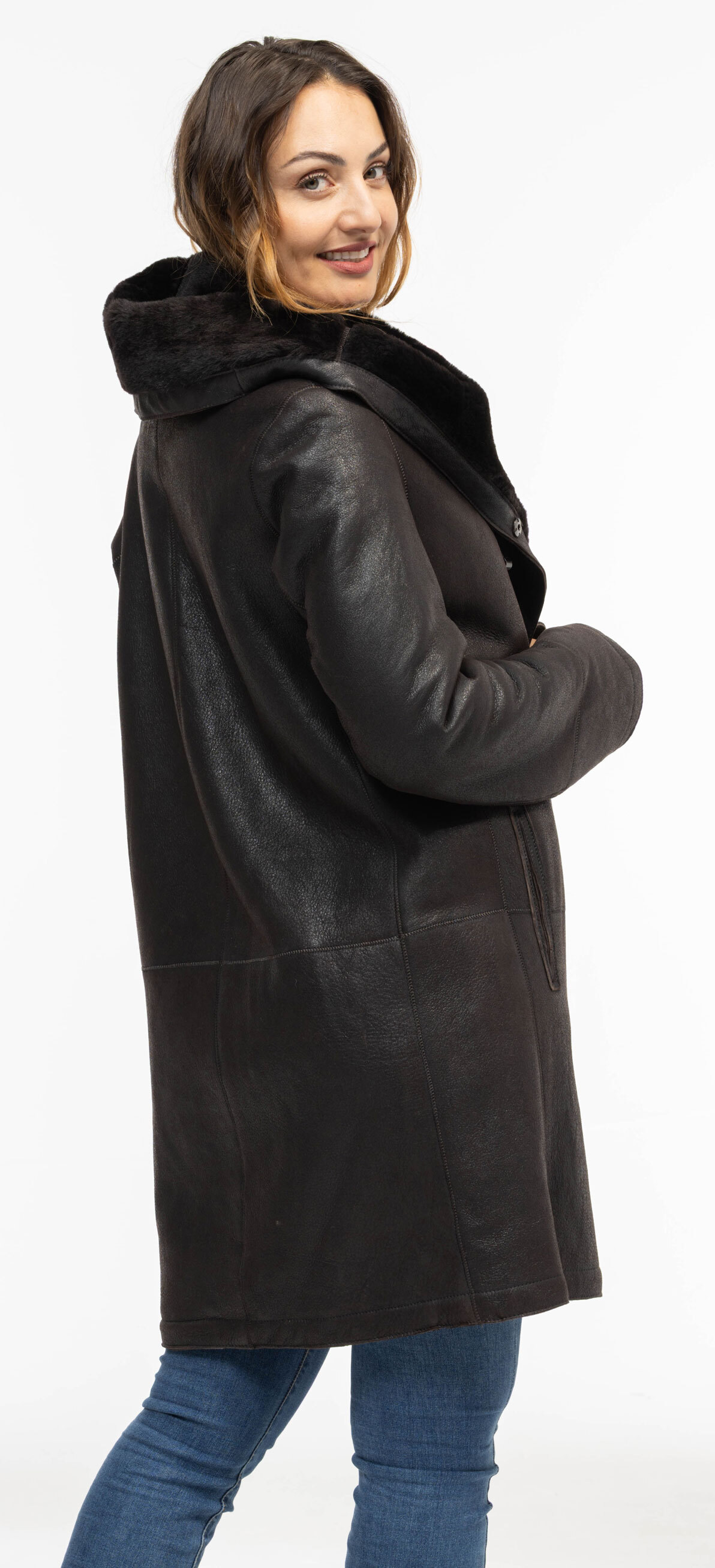 Vêtement en cuir Manteaux cuir marron