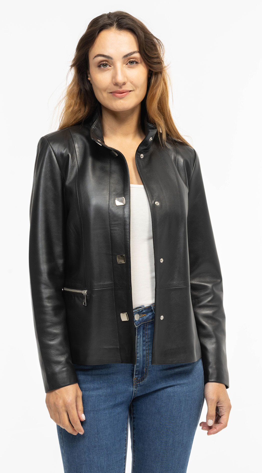 Vêtement en cuir Vestes cuir noir