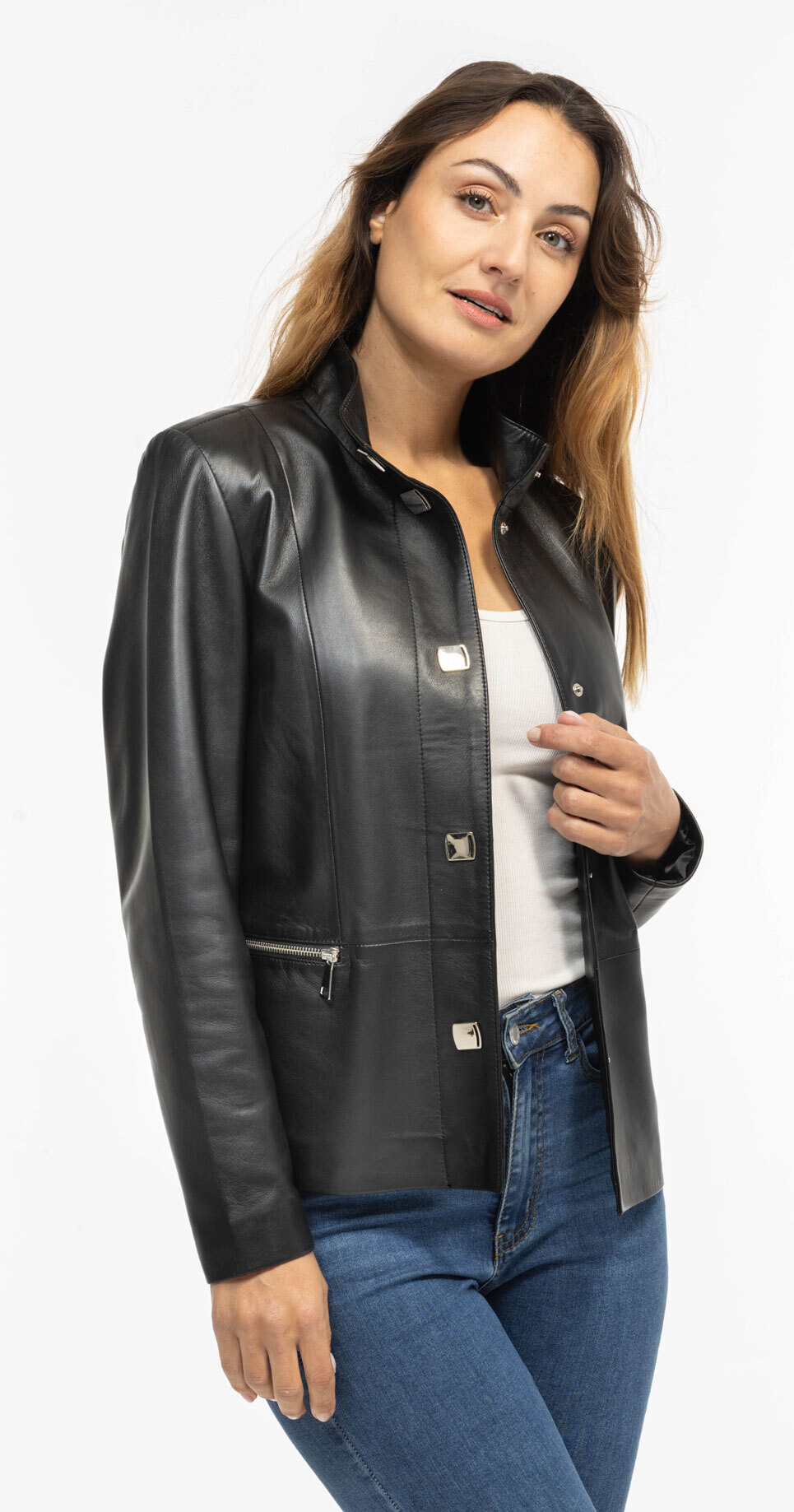 Vêtement en cuir Vestes cuir noir