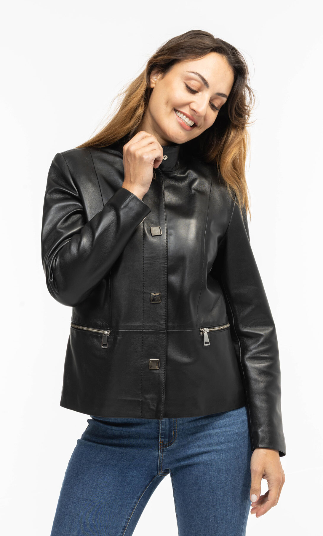 Vêtement en cuir Vestes cuir noir