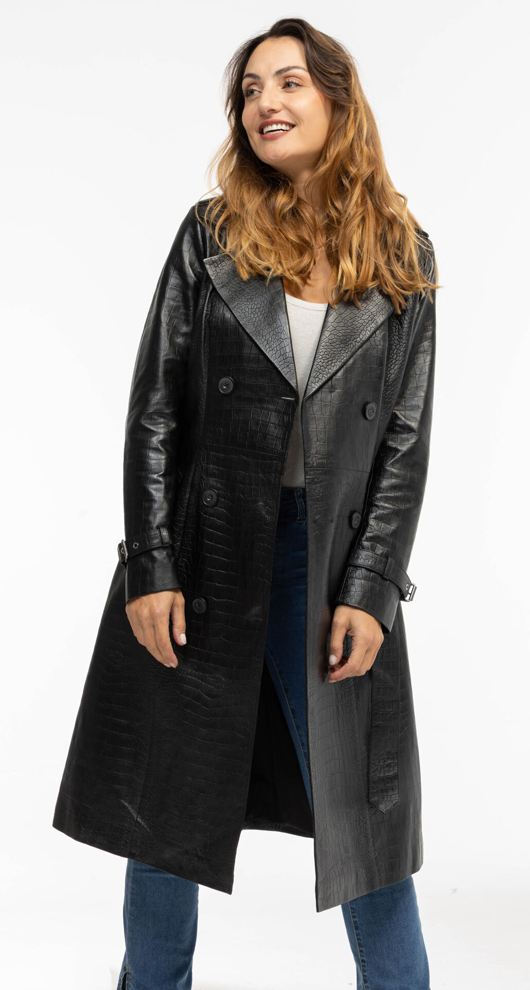 Vêtement en cuir Manteaux cuir noir