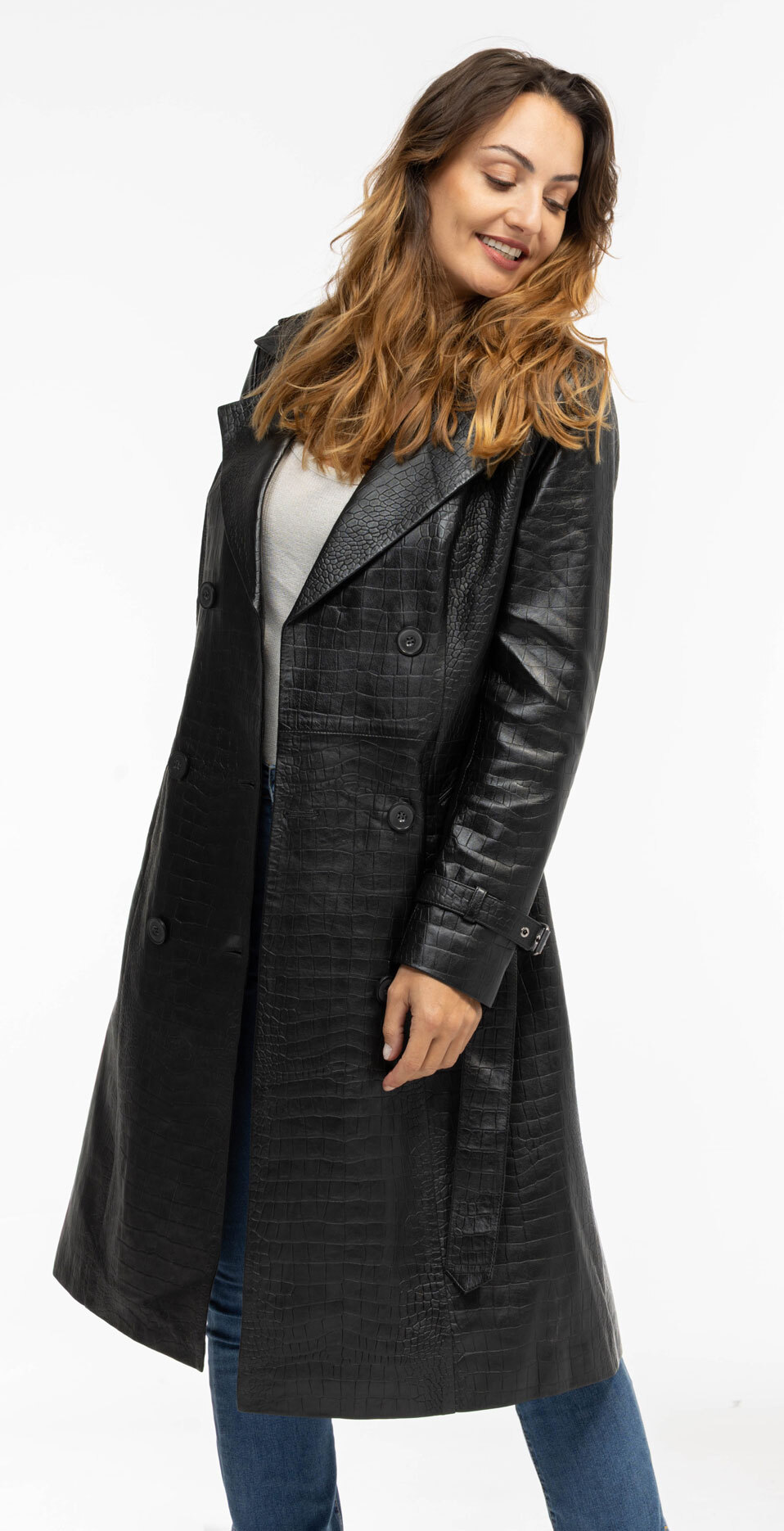 Vêtement en cuir Manteaux cuir noir