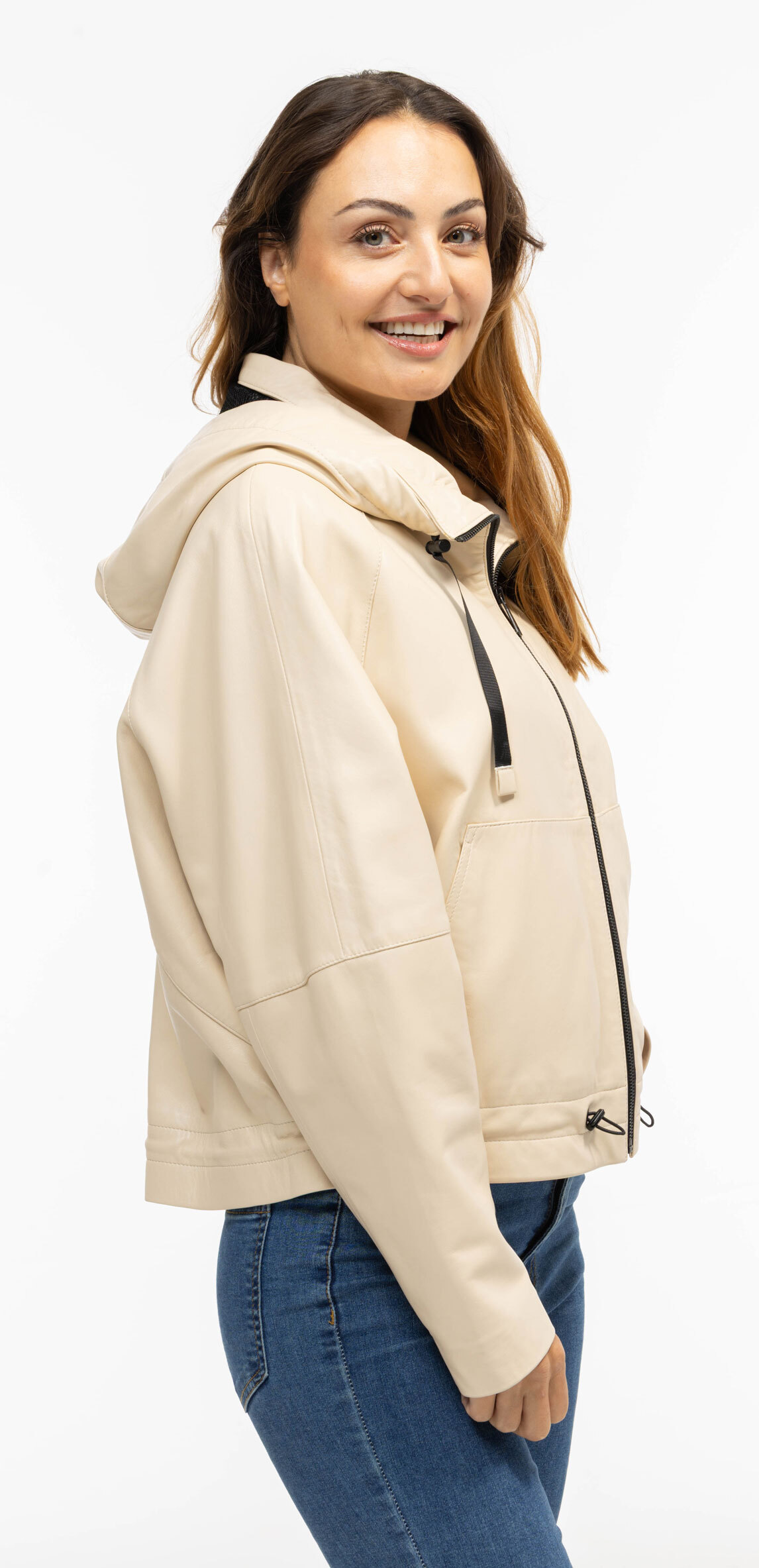 Vêtement en cuir Blousons cuir beige