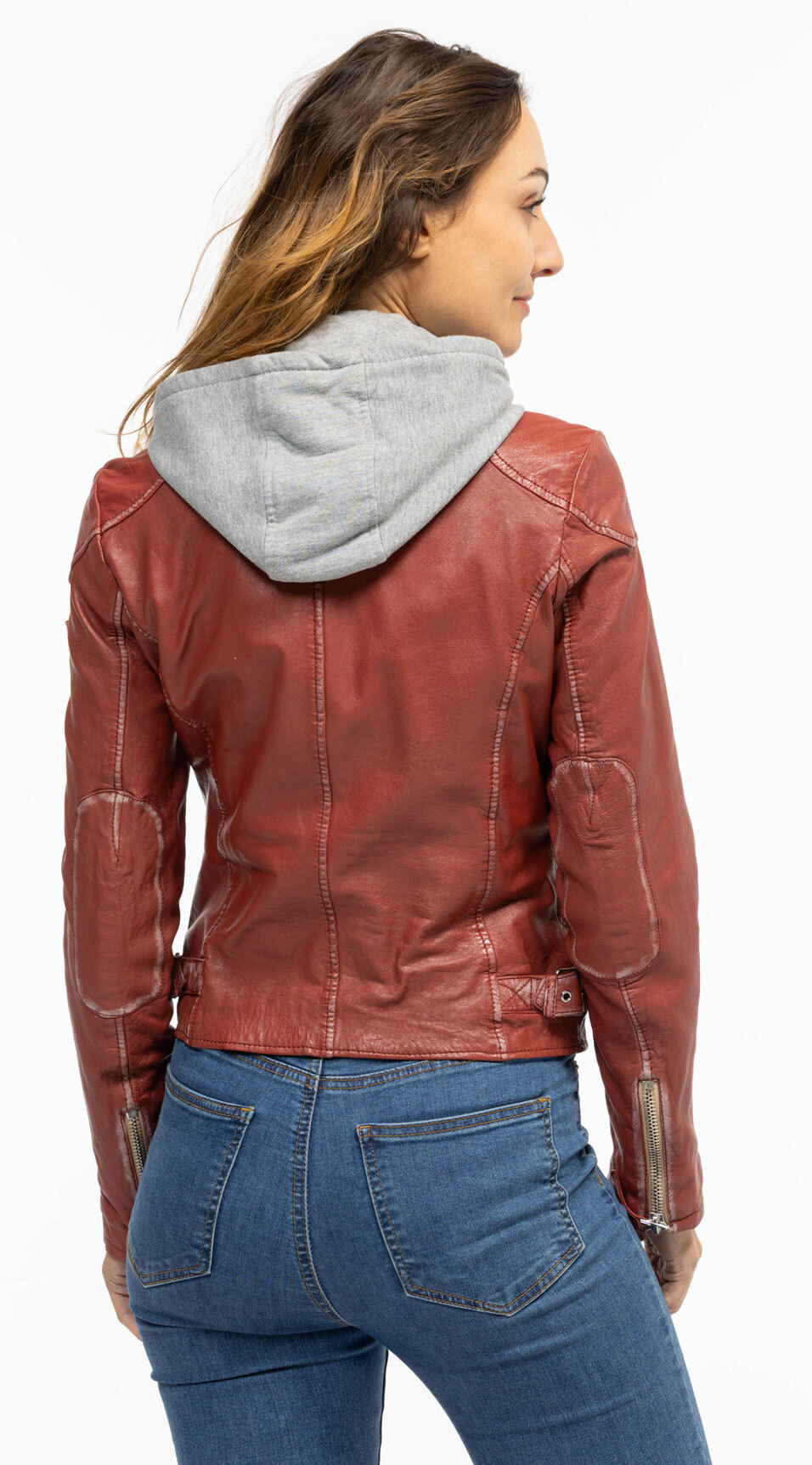 Vêtement en cuir Blousons cuir rouge