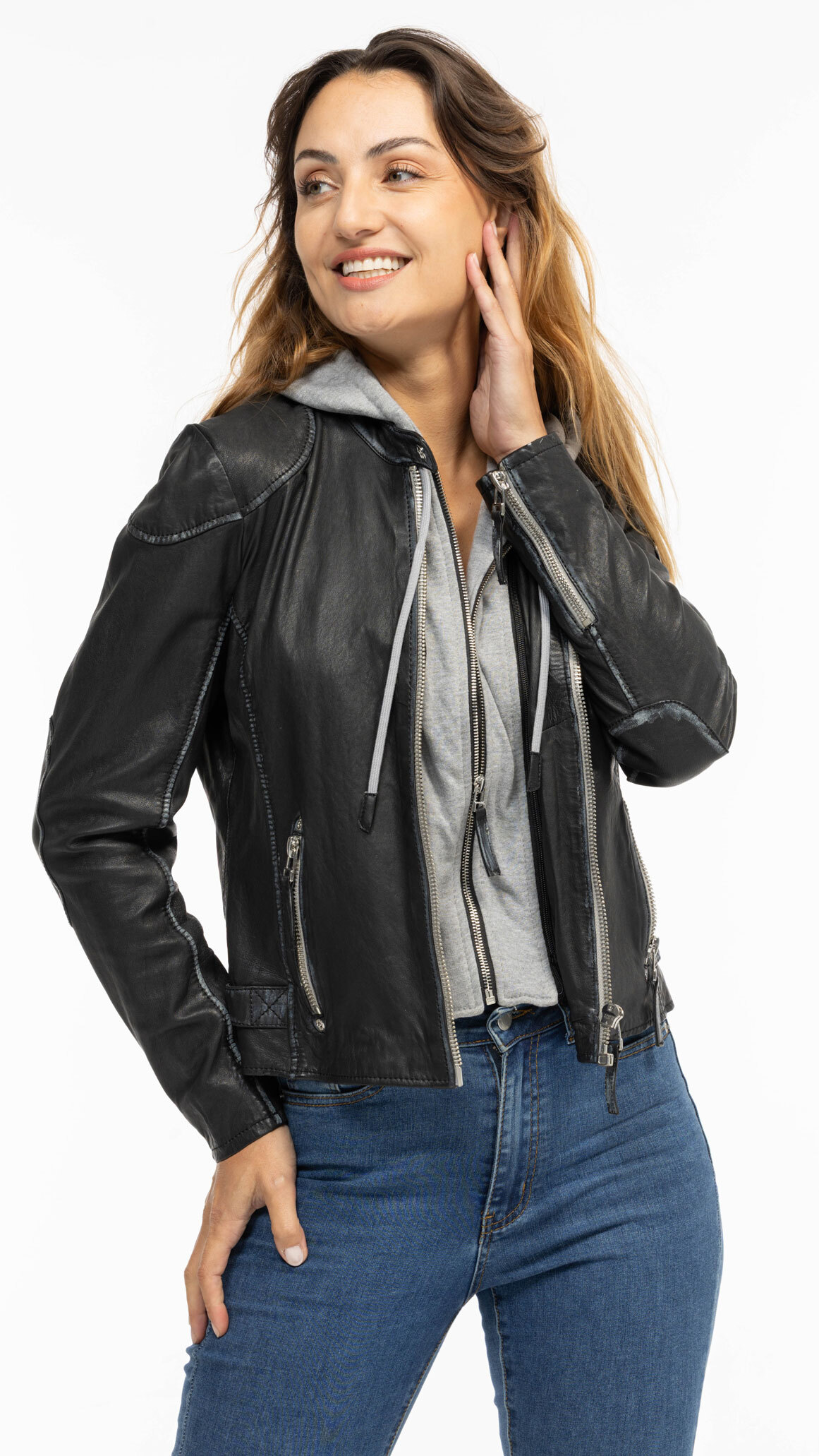 Vêtement en cuir Blousons cuir noir