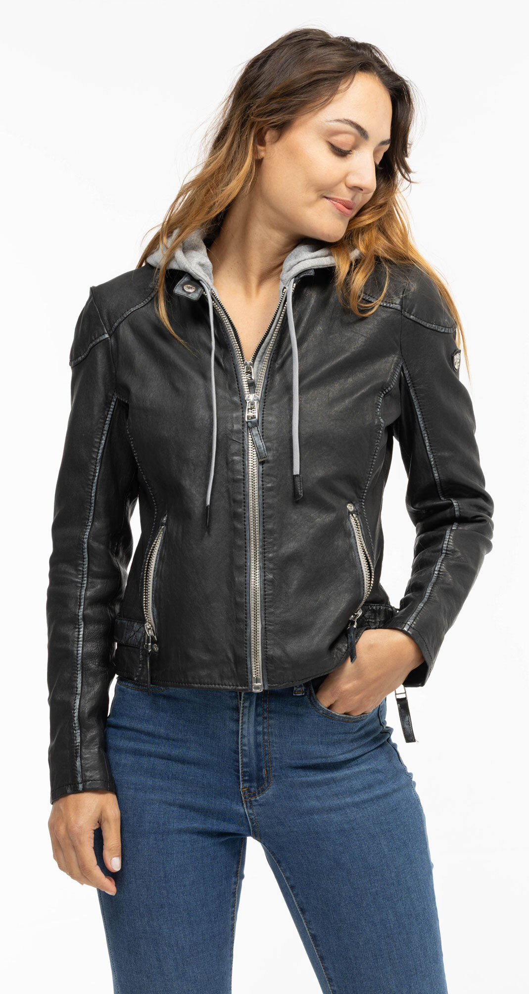 Vêtement en cuir Blousons cuir noir