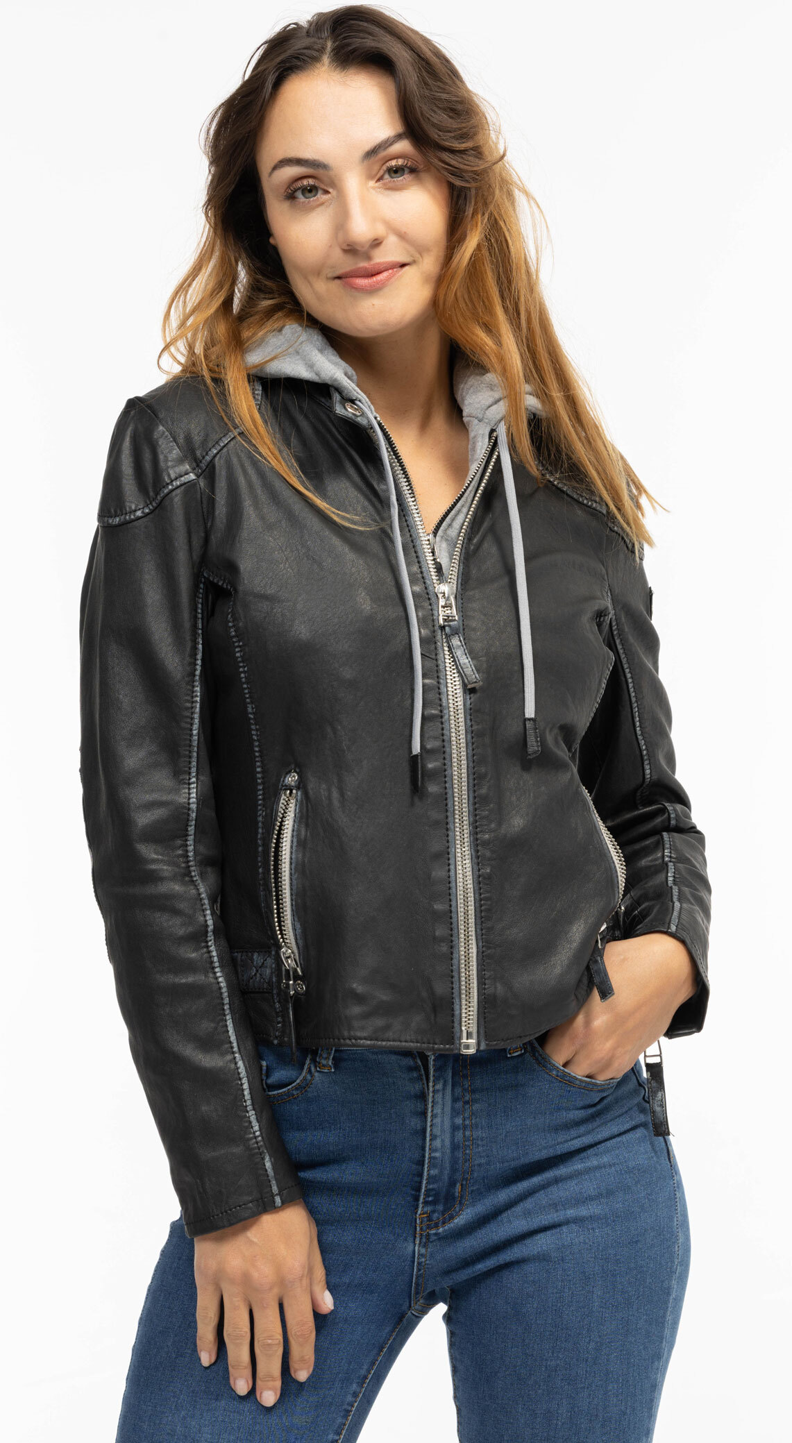 Vêtement en cuir Blousons cuir noir