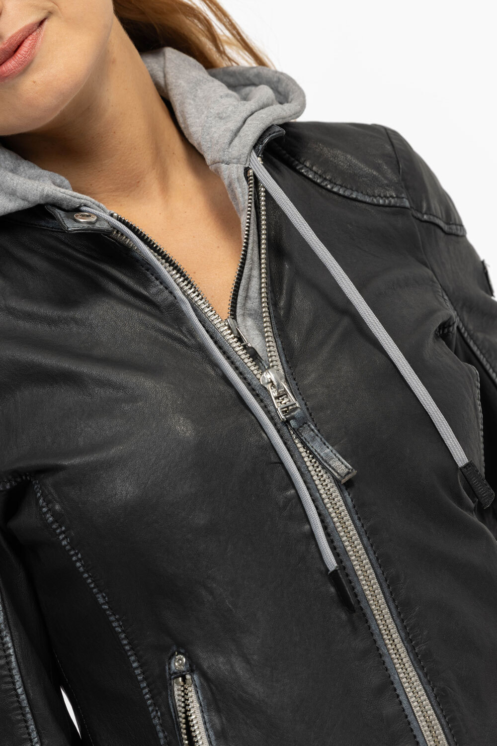 Vêtement en cuir Blousons cuir noir