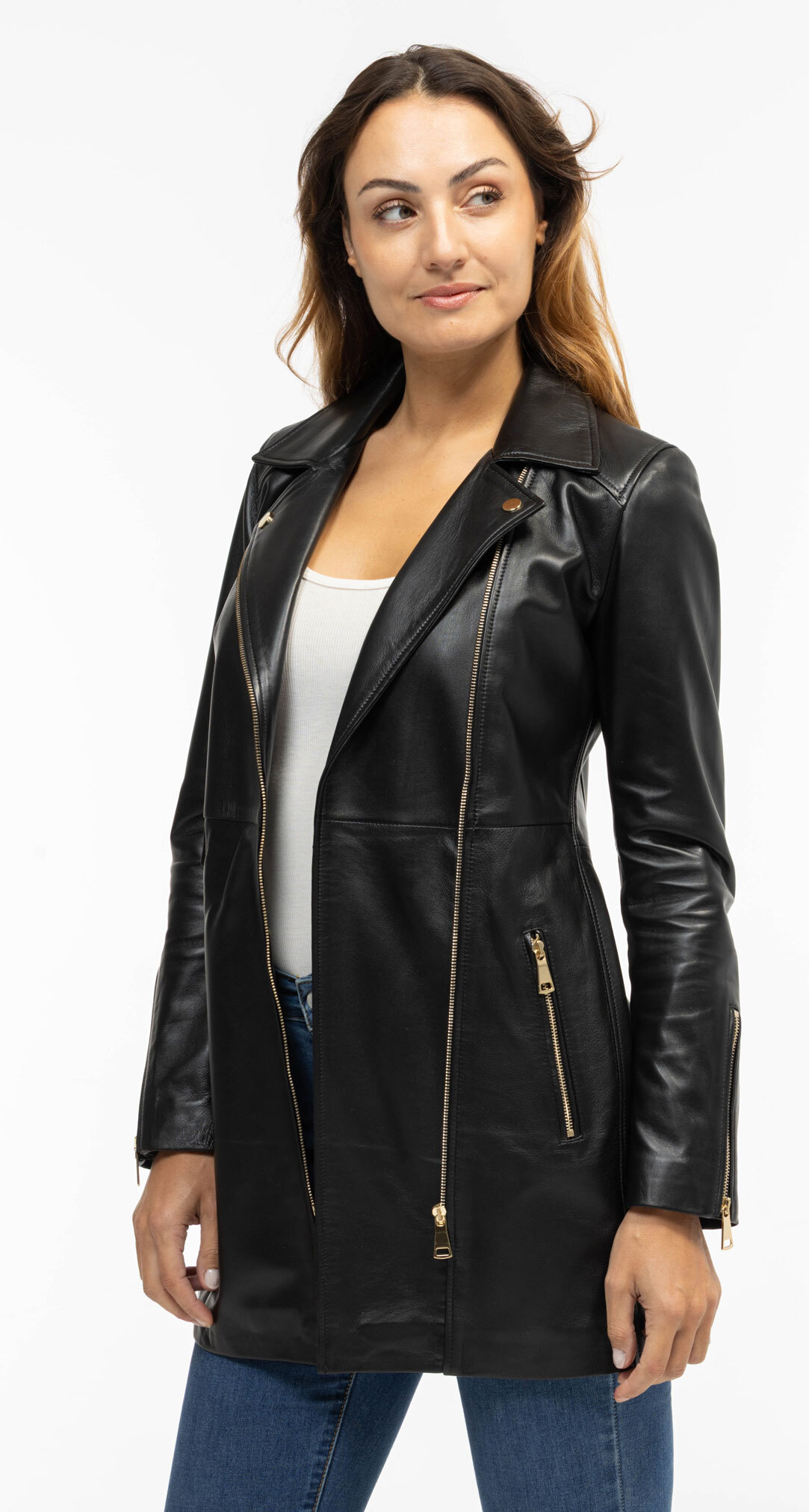 Vêtement en cuir Les bonnes affaires Femme noir