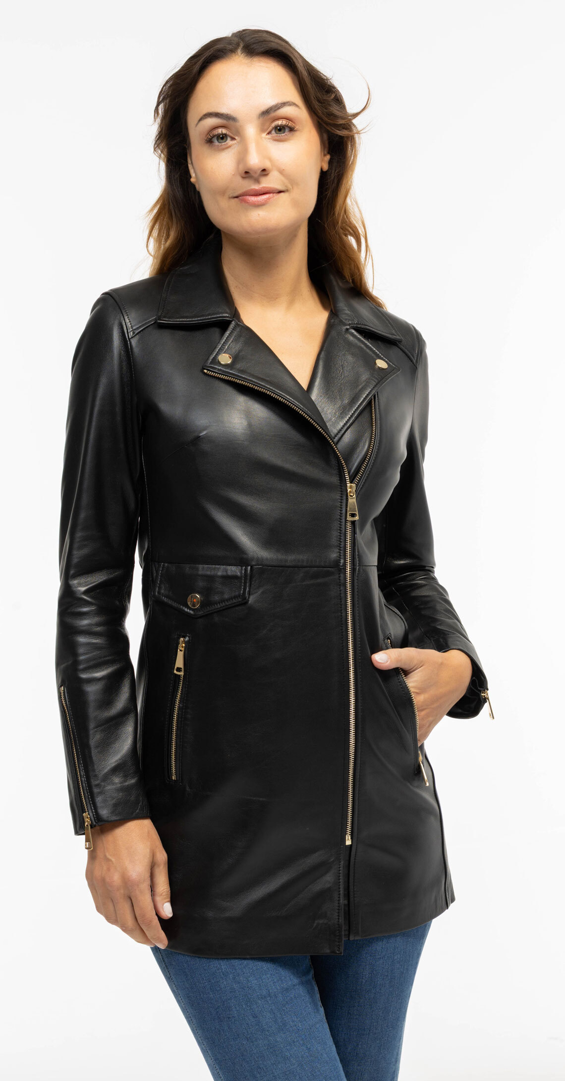 Vêtement en cuir Les bonnes affaires Femme noir