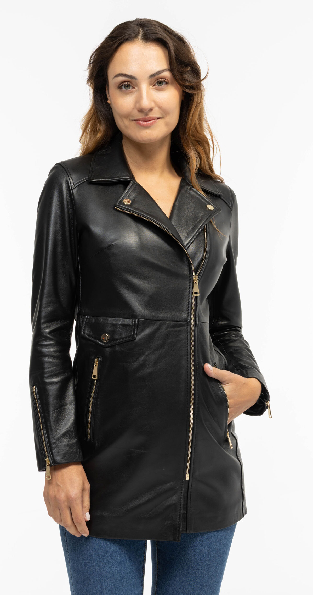 Vêtement en cuir Les bonnes affaires Femme noir